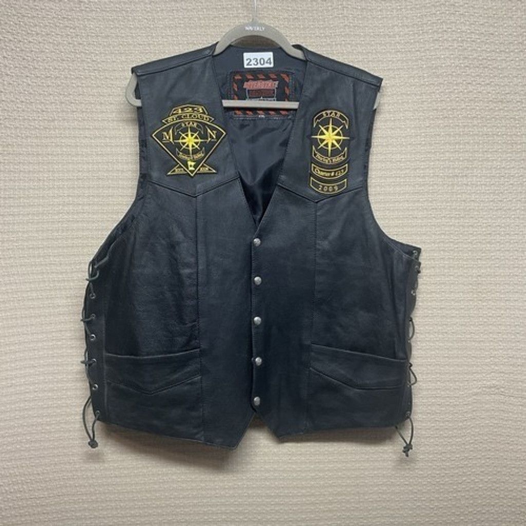Other Interstate Leather Logo Lined 4Button Tie Sides Vest Men 2XL Size US XXL / EU 58 / 5 - 1 Thumbnail