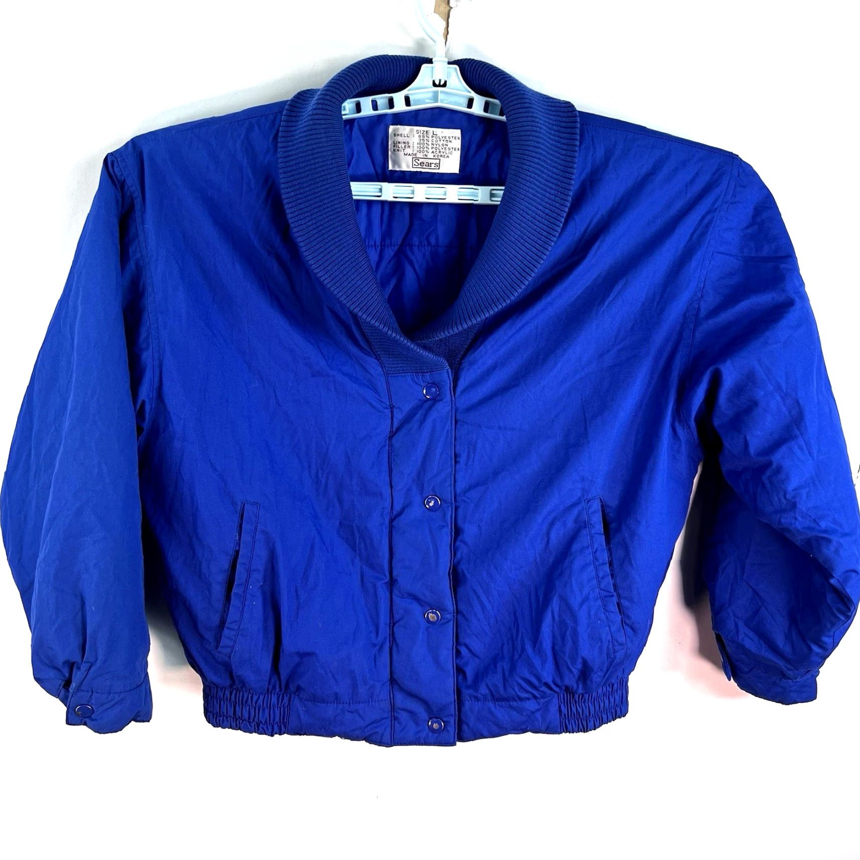 Sears Sears Womens Jacket Blue Size L Lined Snap Front Vintage Coat Size L / US 10 / IT 46 - 2 Thumbnail