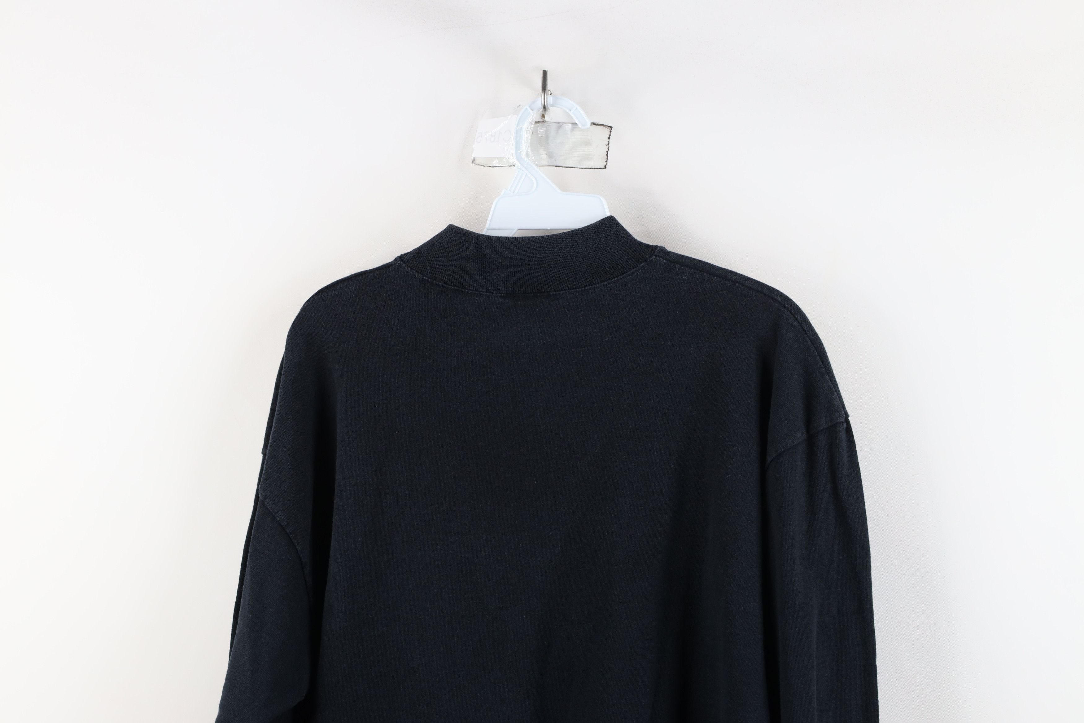 Vintage Vintage 90s Streetwear Blank Heavy Cotton Mock Neck T-Shirt Size US L / EU 52-54 / 3 - 10 Thumbnail