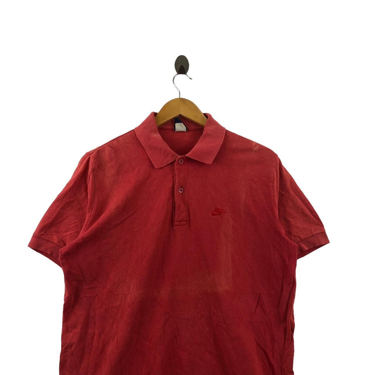 Nike Vintage 80’ NIKE Natural Sun Faded Red Polo Tee Shirt Size US L / EU 52-54 / 3 - 3 Thumbnail