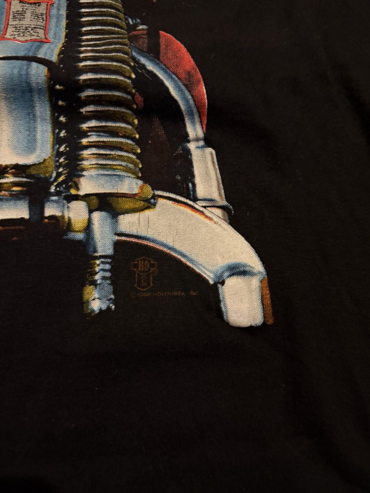 Harley Davidson Vintage 80s GRAIL Harley Davidson Springer Single Stitch Tee Size US L / EU 52-54 / 3 - 3 Thumbnail