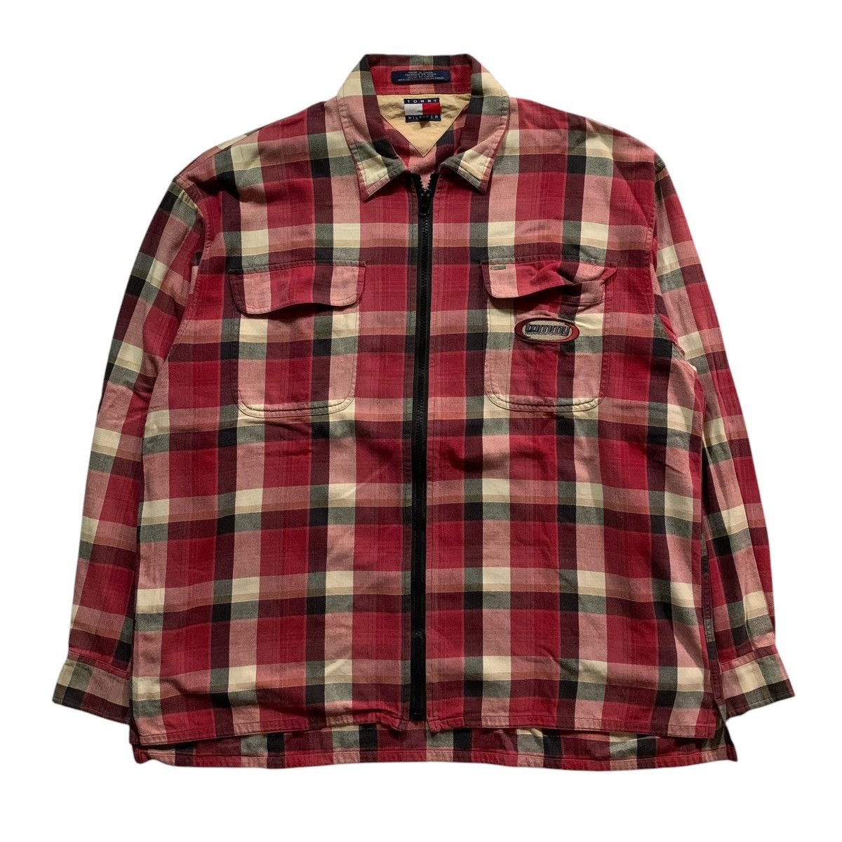 Tommy Hilfiger × Vintage Vintage Tommy Hilfiger Flanel Size US XL / EU 56 / 4 - 1 Thumbnail
