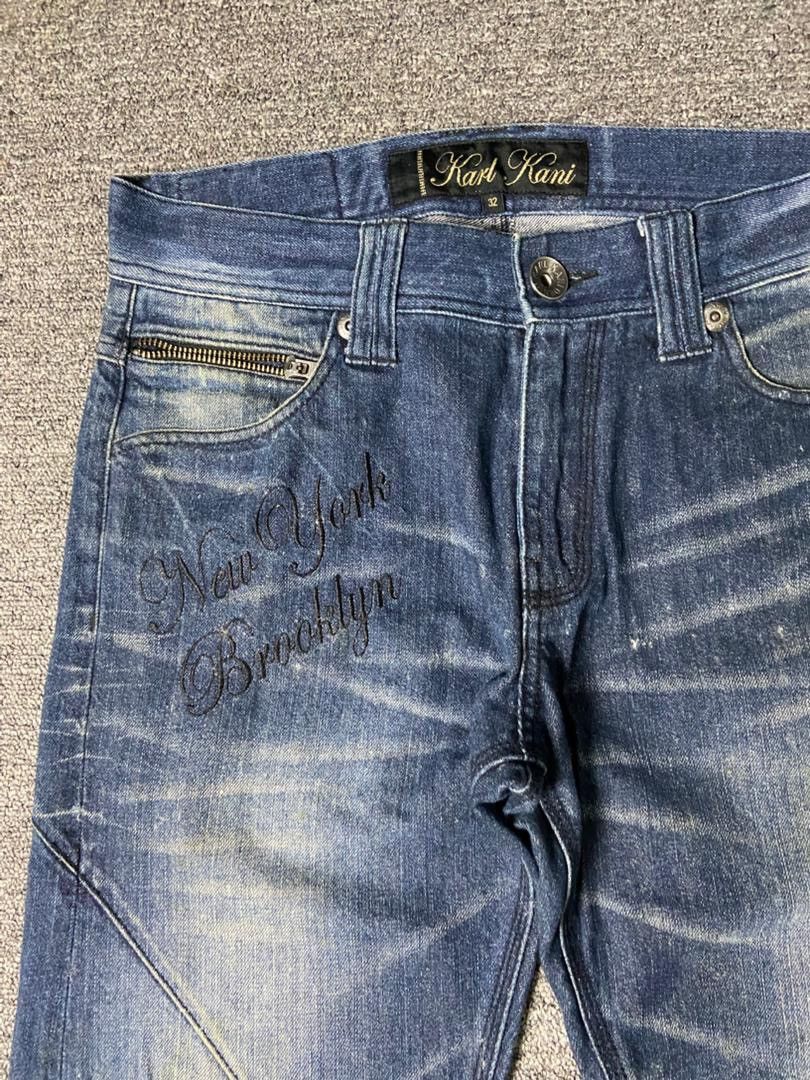 KARL KANI Distressed Denim Jeans (136)
