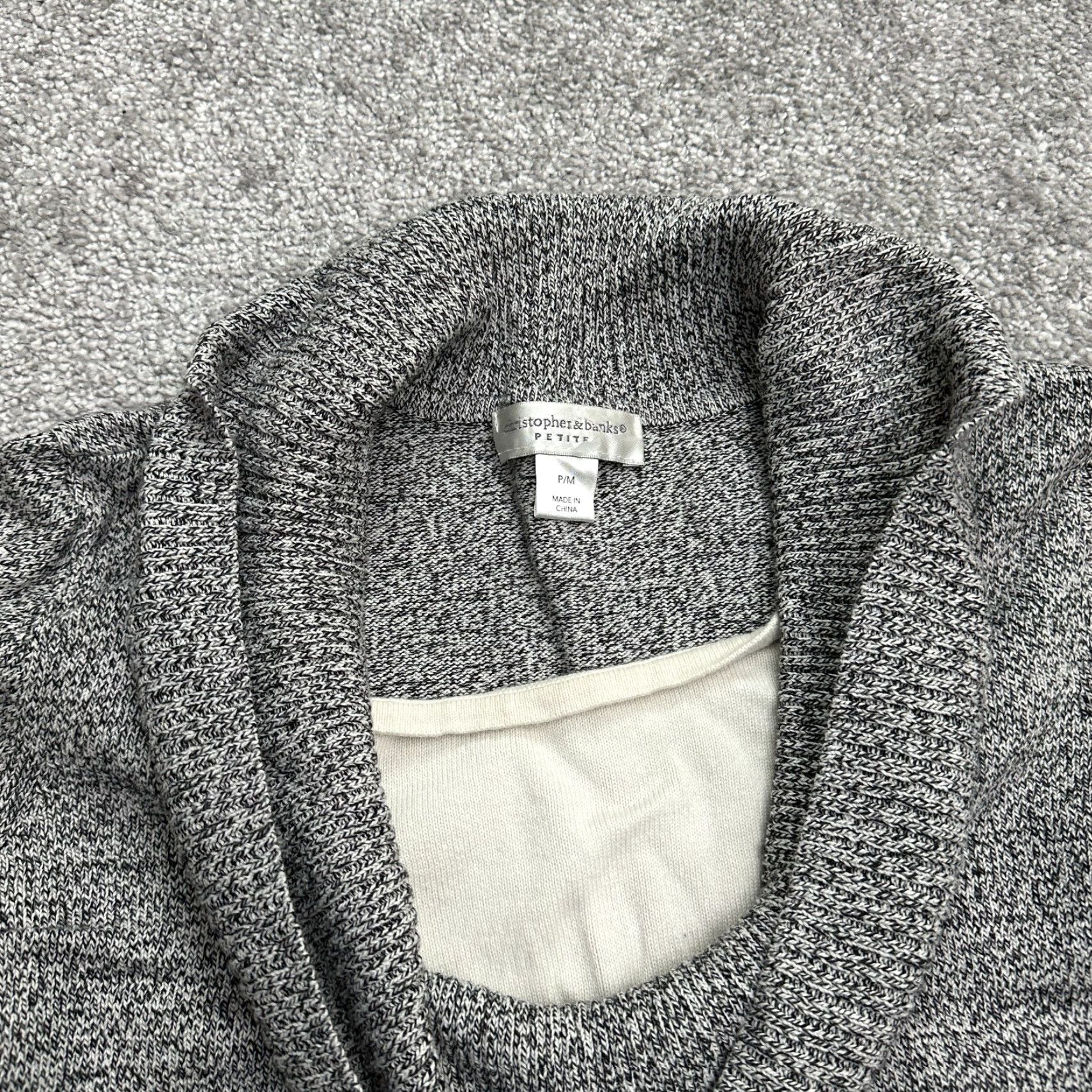 Vintage CHRISTOPHER & BANKS Cowl Neck Pullover Sweater Womens Petite Medium Gray Cotton Breathable Lightweight Casual Size M / US 6-8 / IT 42-44 - 4 Thumbnail