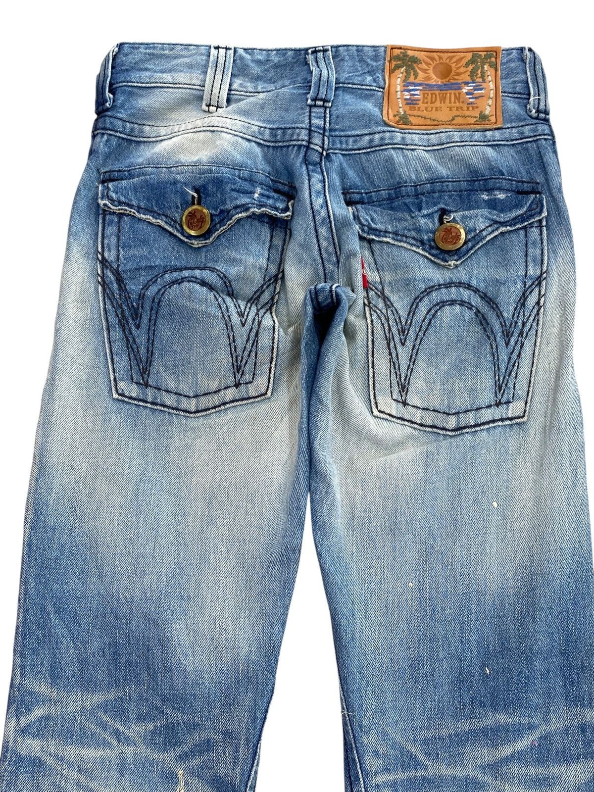 Edwin Edwin Faded Wash Distressed Style Bootcut Jeans Size US 30 / EU 46 - 4 Thumbnail