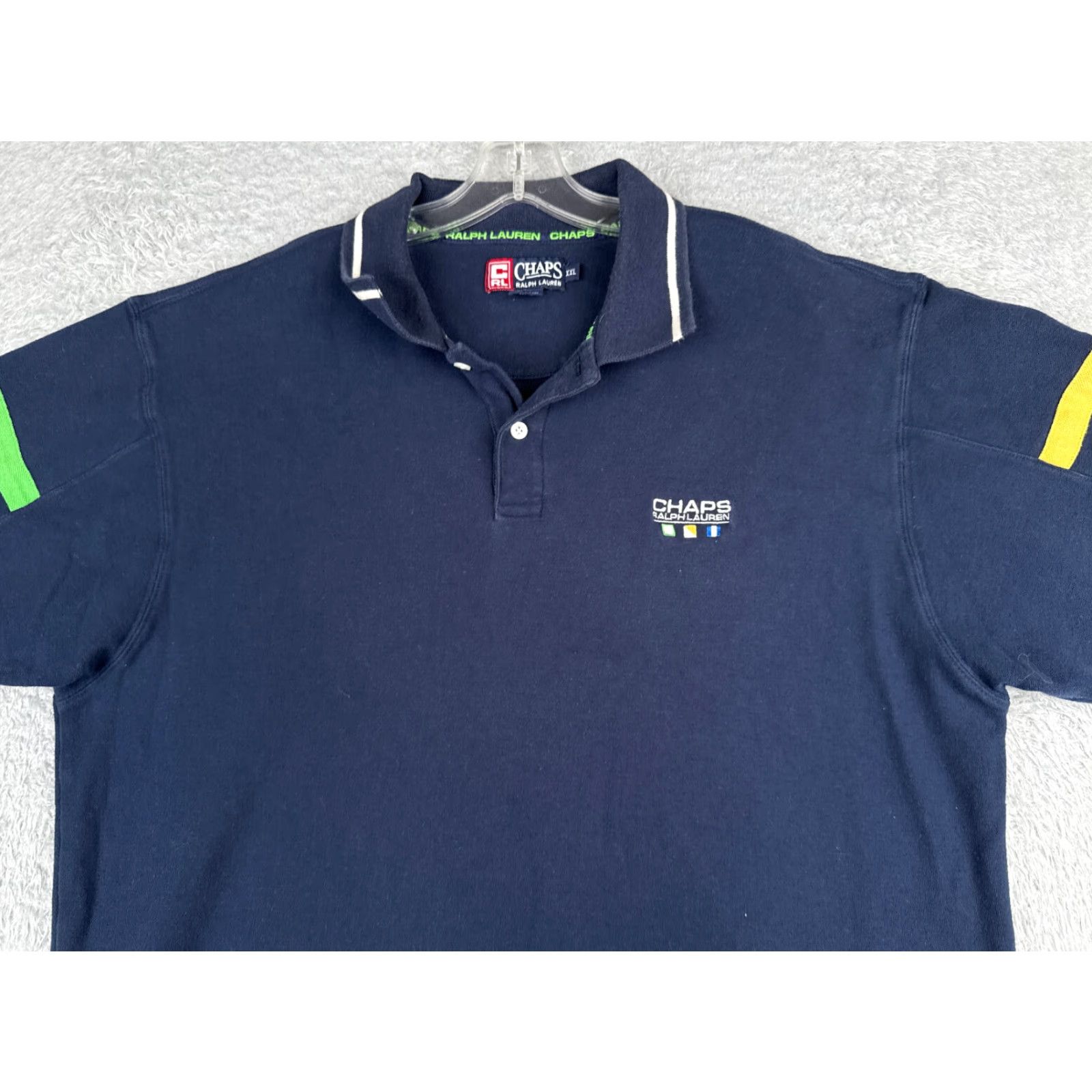 Chaps VINTAGE Chaps Ralph Lauren Polo Shirt Mens 2XL Blue Polo Shirt Golf 100% Cotton Slim Mens Golf, Sports, Casual, Workwear, Travel Size US XXL / EU 58 / 5 - 4 Thumbnail