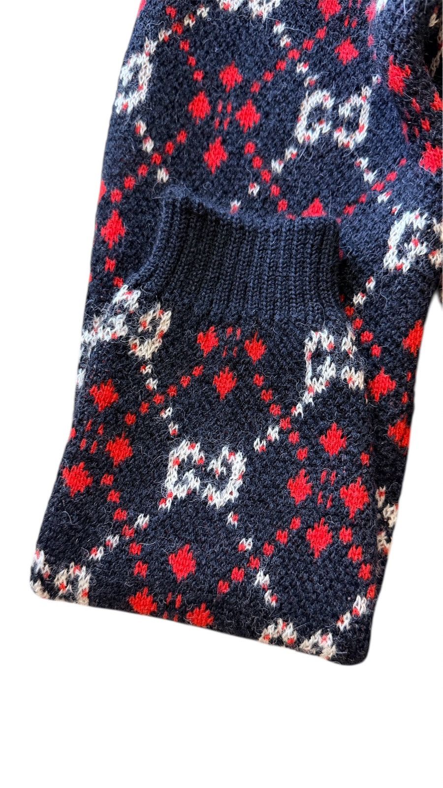 Gucci Gucci GG Diamond M Wool Sweatshirt V Crewneck Size US M / EU 48-50 / 2 - 10 Thumbnail