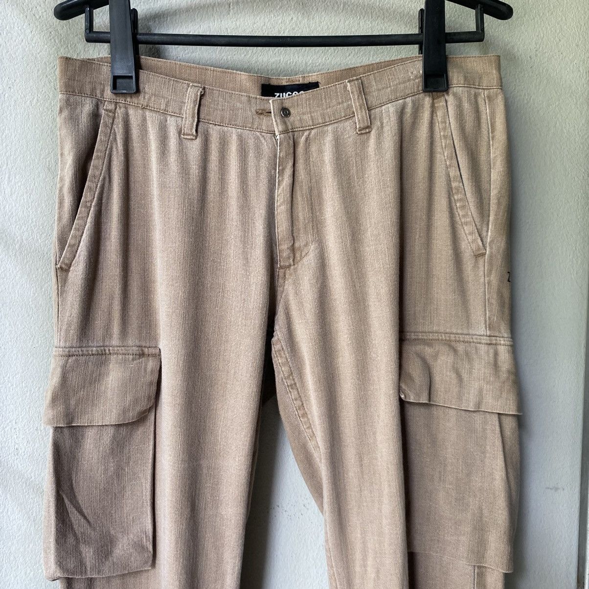 Zucca ZUCCA Khaki Straight-Leg Cargo Pants Size US 33 - 3 Thumbnail