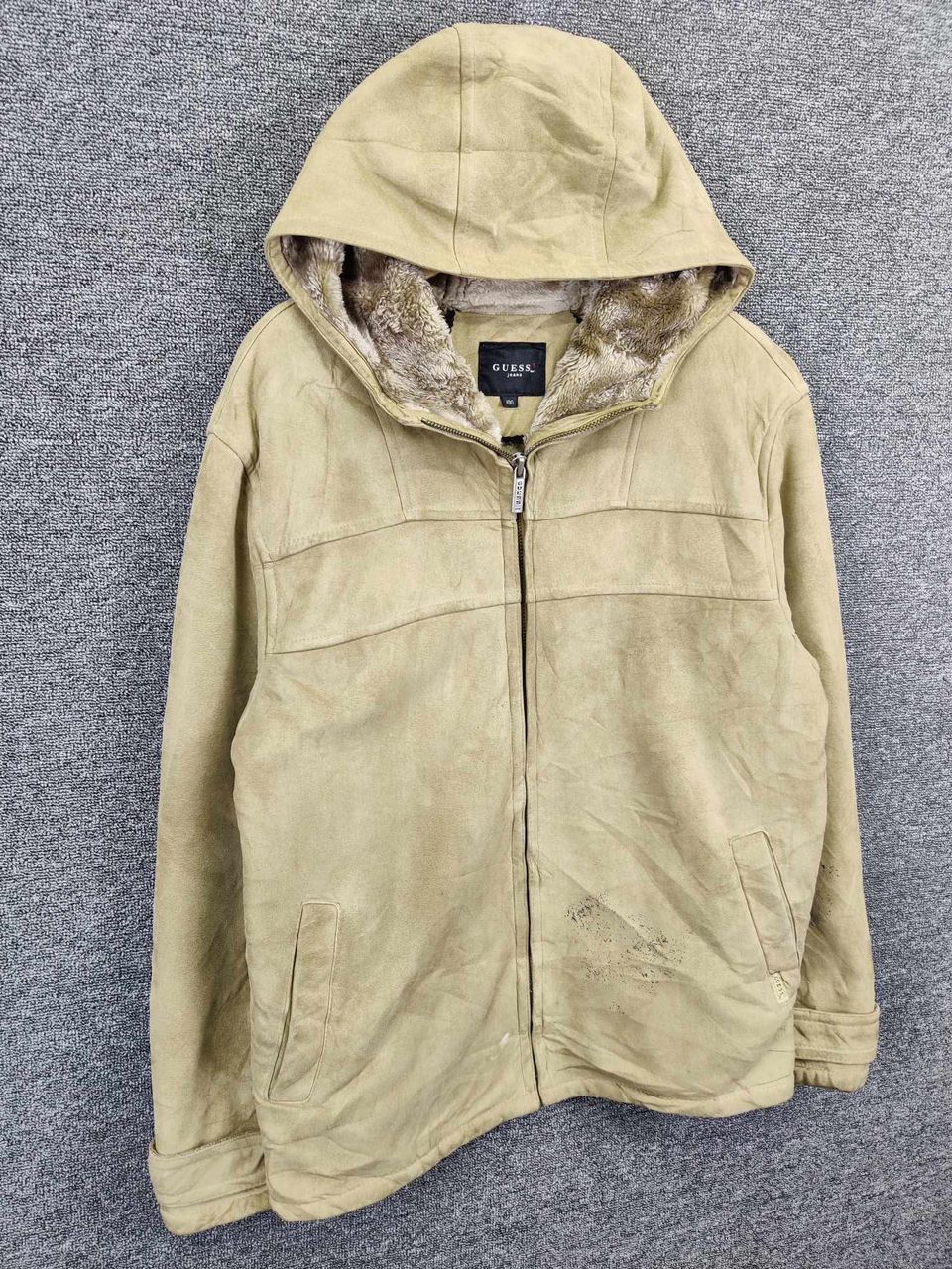 Guess Vintage Guess Sheepskin Shearling Hoodie Jacket Size US L / EU 52-54 / 3 - 5 Thumbnail