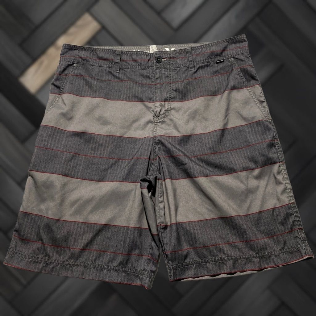 Hurley Hurley Mens Gray Striped Herringbone Board Shorts Size 36 MWS0000710 Surfing Beach Walk Shorts Size US 36 / EU 52 - 1 Thumbnail