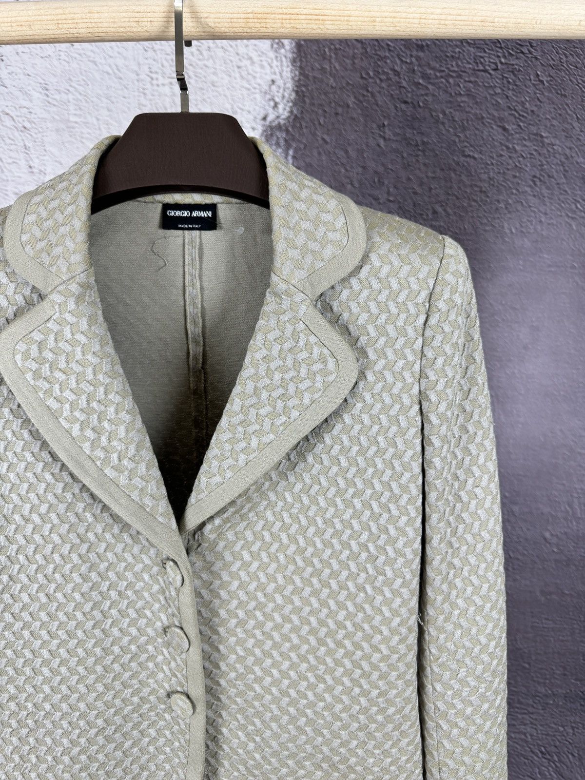 Armani Giorgio Armani 3 Button Blazer Jacket Cotton Silk Stretch Size M / US 6-8 / IT 42-44 - 7 Thumbnail