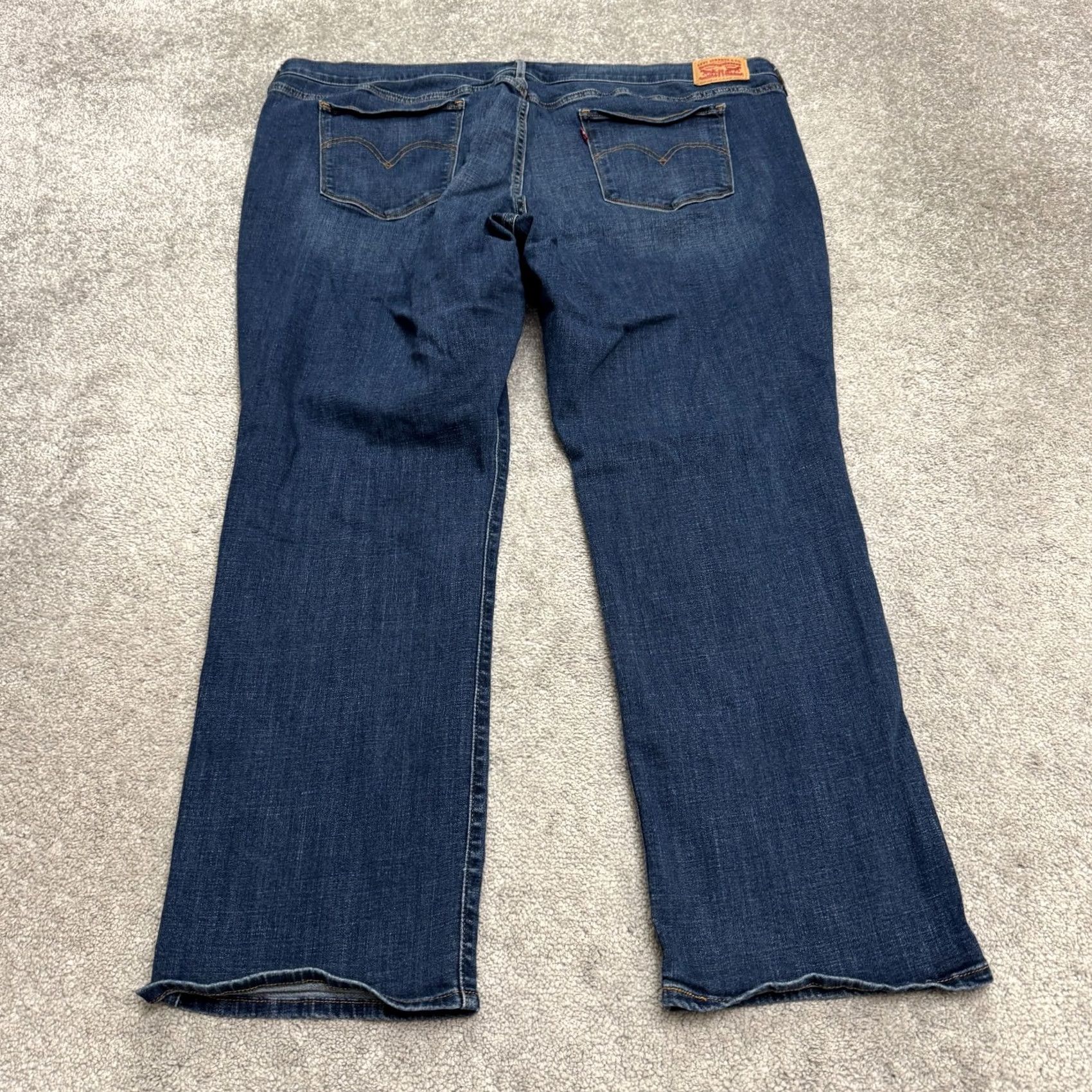 Levi's Levi's 414 Classic Straight Jeans Women 24W Blue Dark Wash Casual Size 42" / US 20 - 2 Thumbnail