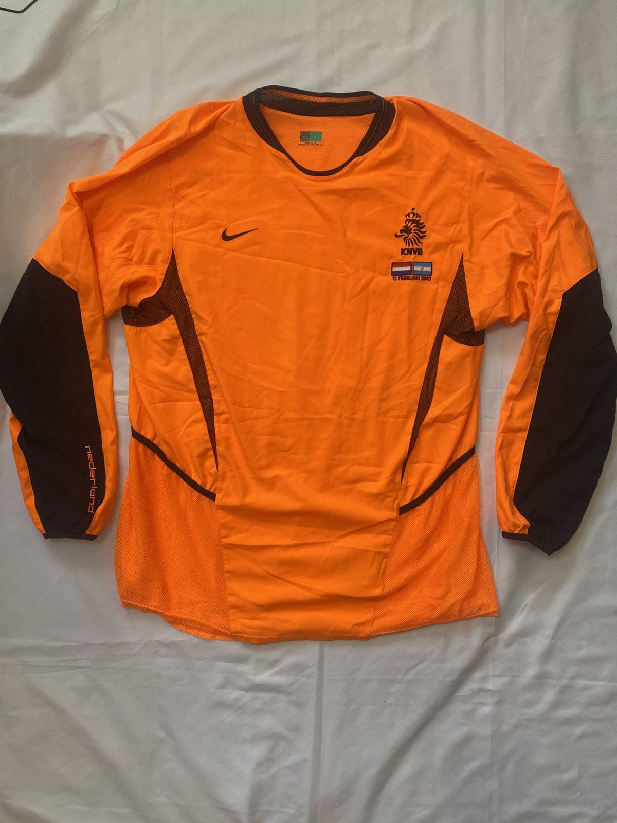 Nike Nike Netherlands Match Issue Shirt vs Argentina 2003 Size US XL / EU 56 / 4 - 1 Thumbnail