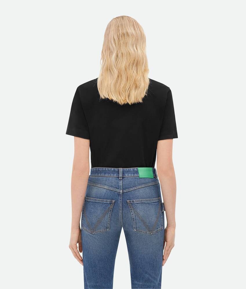 Bottega Veneta o1bcso1str0425 Light Cotton T-Shirt in Black Size XS / US 0-2 / IT 36-38 - 2 Thumbnail