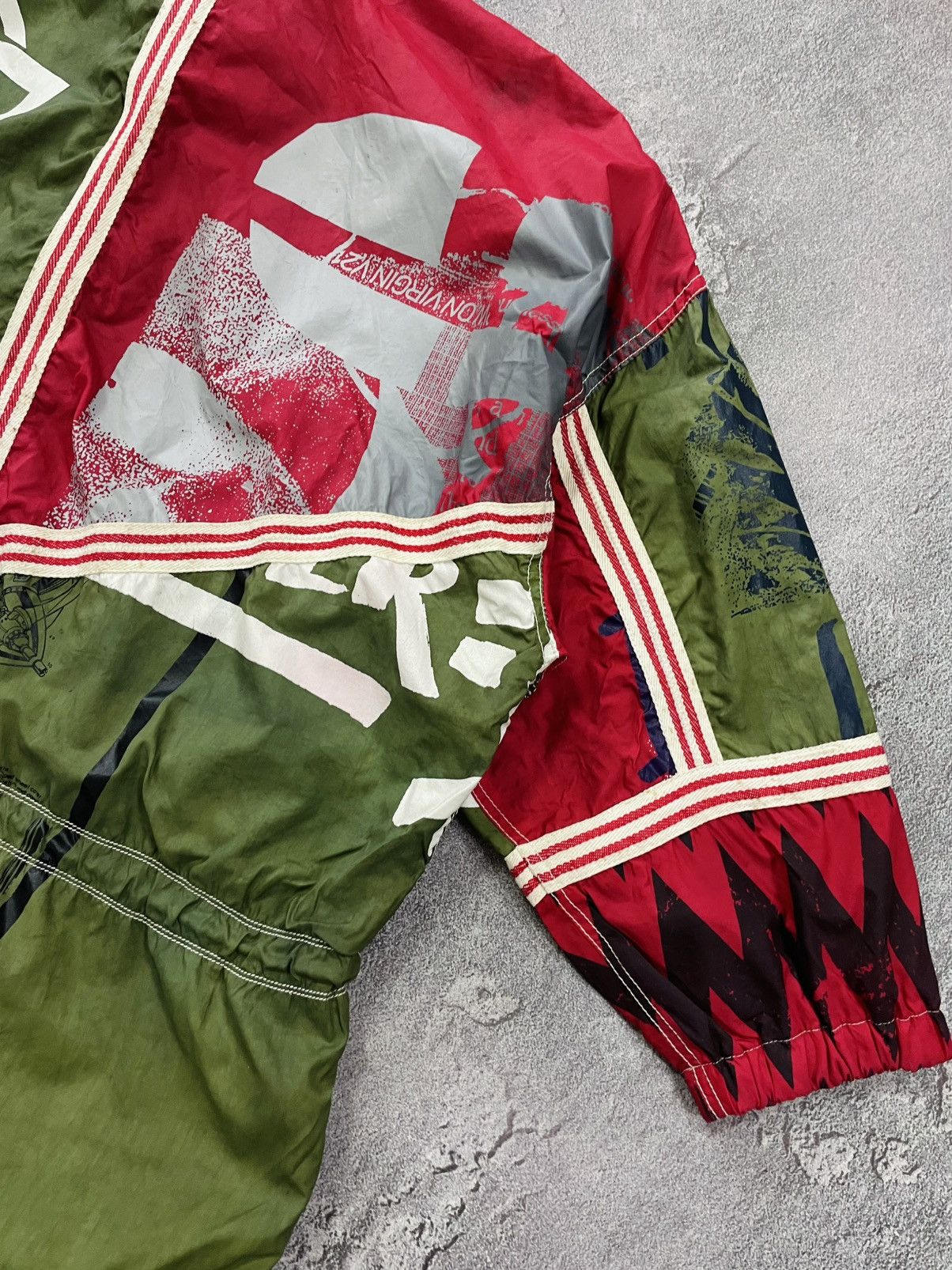 JET SET Vintage 90’s JET SET Nylon Multi Colour Half Zip Ski Jacket Size US XL / EU 56 / 4 - 18 Thumbnail