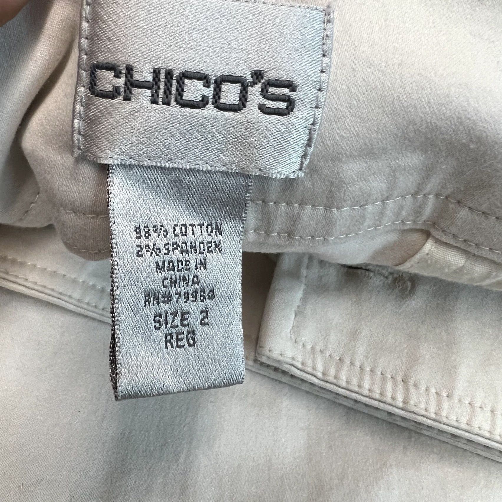 Vintage Chico's Crop Capris Pants Women Size 2 Beige 32X31 Size 26" / US 2 / IT 38 - 6 Thumbnail
