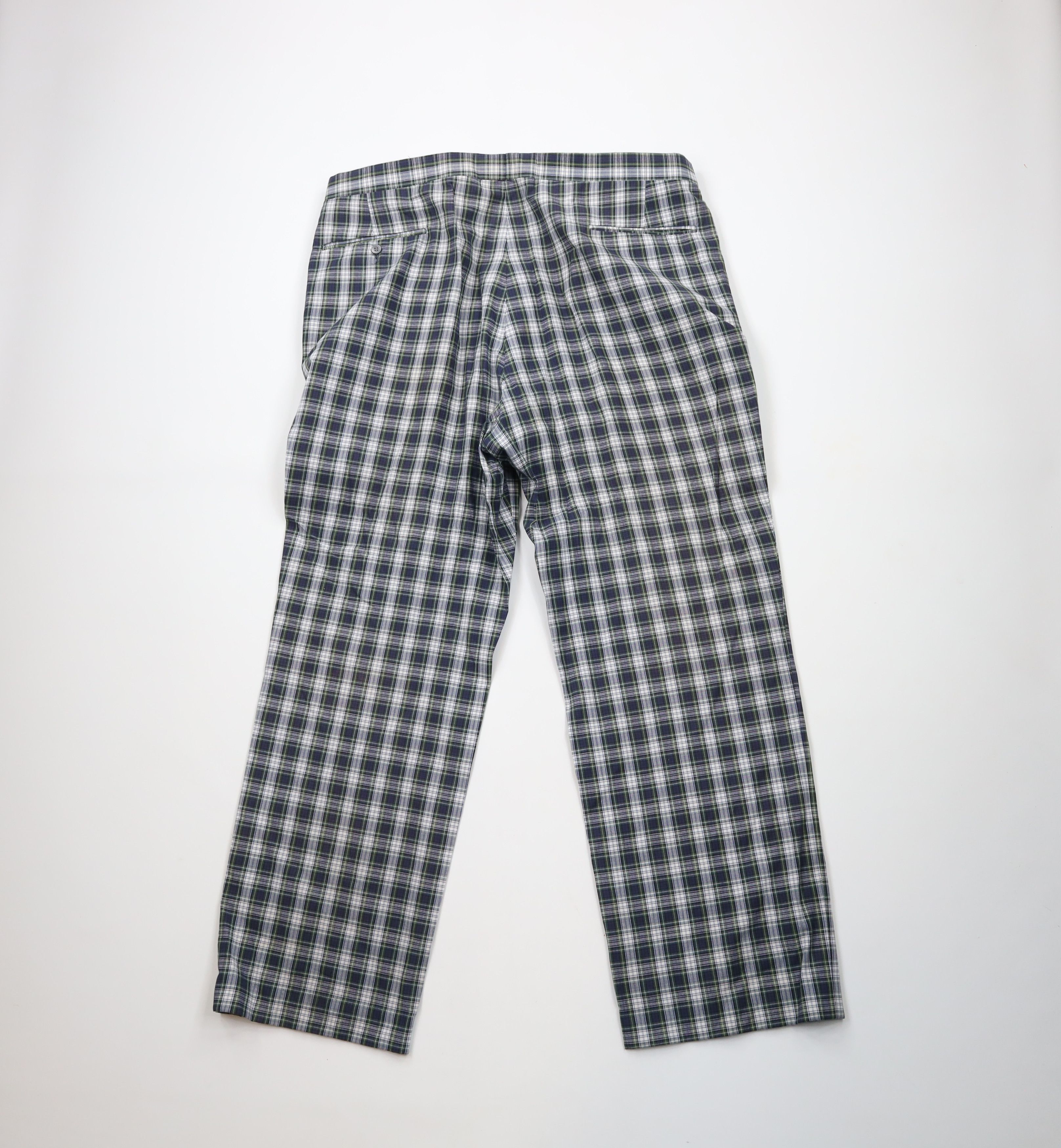 Vintage Vintage 70s Streetwear Adjustable Waist Wide Leg Pants Plaid Size US 38 / EU 54 - 4 Thumbnail