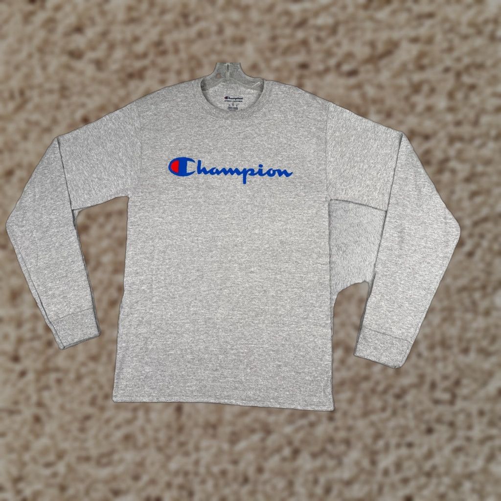 Champion Champion Shirt Men Adult Small Gray Long Sleeve Crew Neck Cotton Blend NEW NO TAGS Size US S / EU 44-46 / 1 - 1 Thumbnail