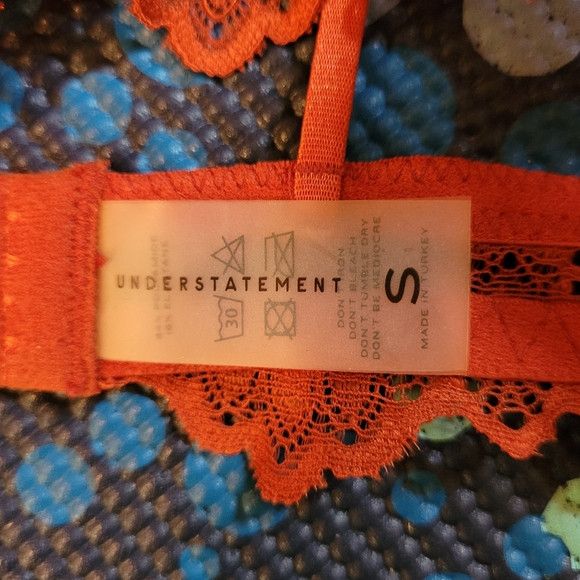 Other Understatement Lace Triangle Bralette Papaya Color - S Size ONE SIZE - 2 Thumbnail