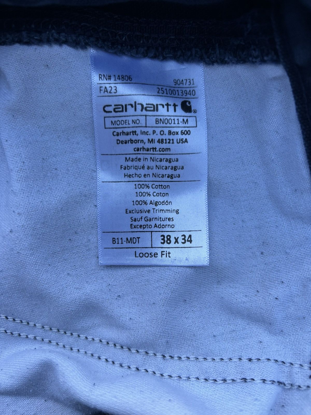 Carhartt Baggy Navy Carhartt Pants Size US 38 / EU 54 - 8 Thumbnail