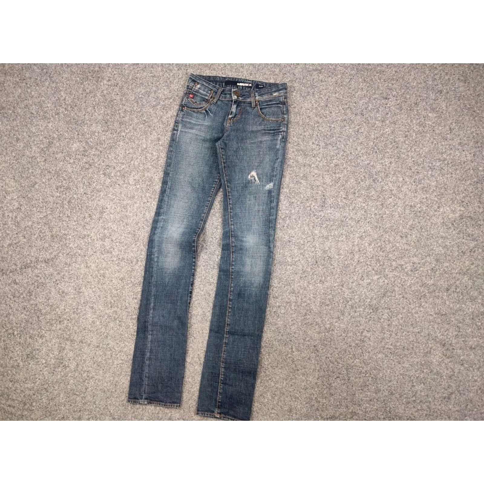 Miss Sixty VINTAGE Miss Sixty Eden Denim Jeans Logo 90s Blue Straight Womens XS? Size 42" / US 20 - 4 Thumbnail