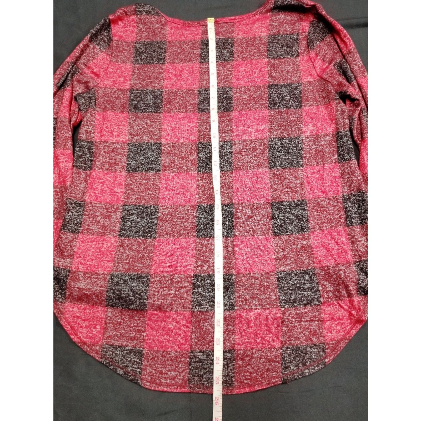 Old Navy Old Navy Red and Black Buffalo Plaid Long Sleeve Top Size L / US 10 / IT 46 - 4 Thumbnail