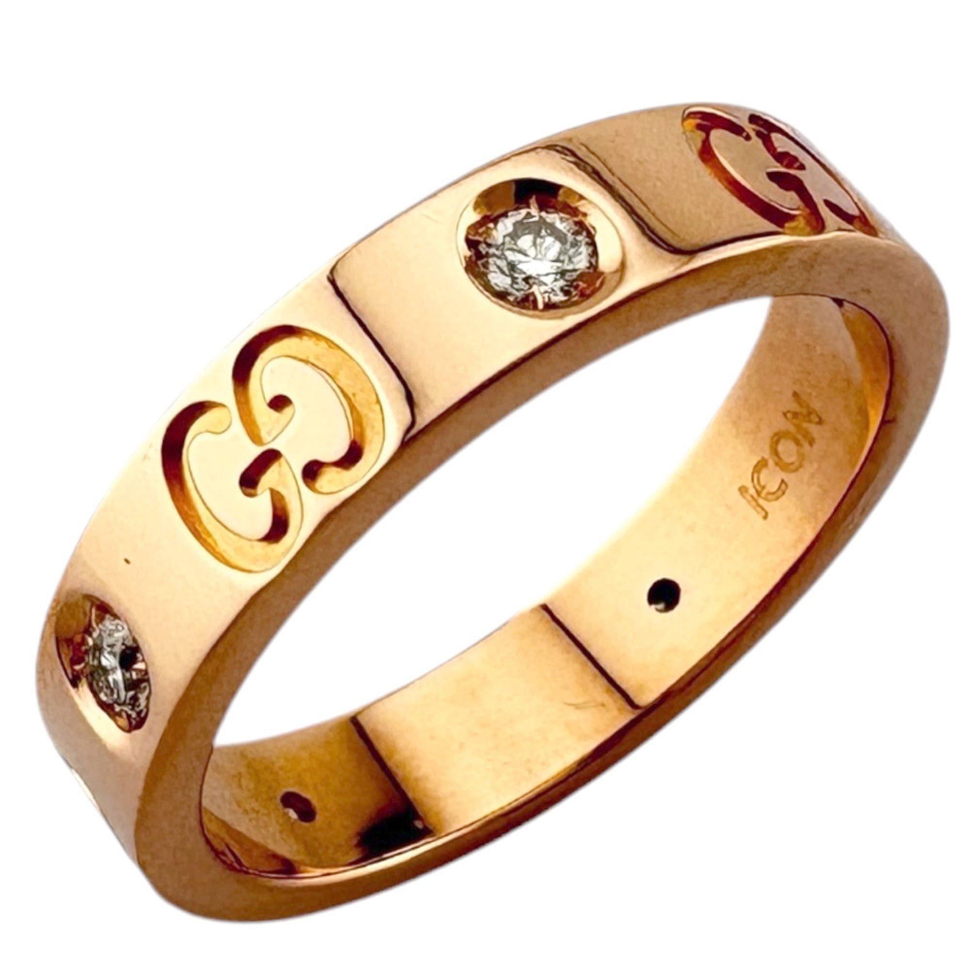 Gucci Gucci Icon Diamond Ring, 18K Gold Ring for Women, GUCCI Size ONE SIZE - 1 Thumbnail