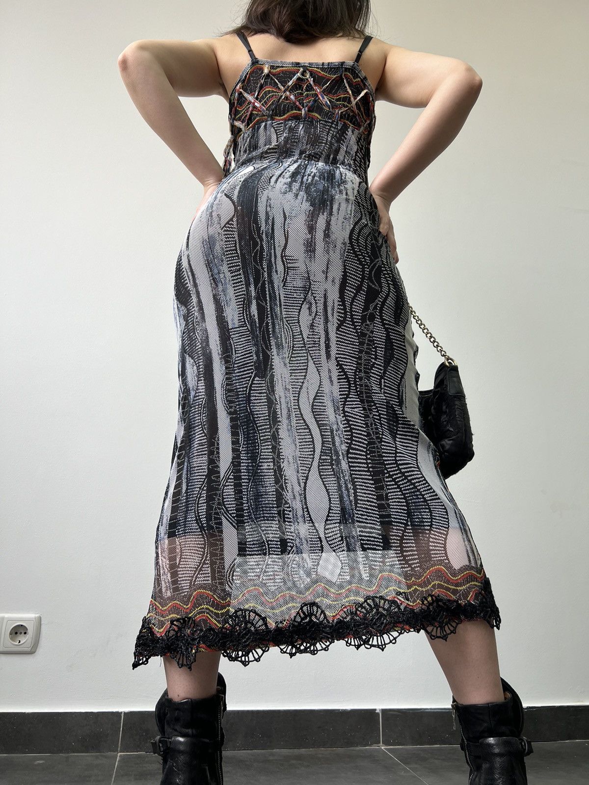 Vintage Save The Queen Maxi Dress Avant Garde Vintage Mesh jpg style Size S / US 4 / IT 40 - 3 Thumbnail