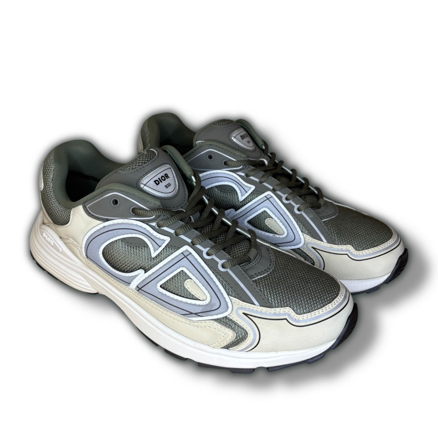 Dior Dior B30 Olive Beige Sneakers | Size 44 (11US) Size US 9 / EU 42 - 3 Thumbnail
