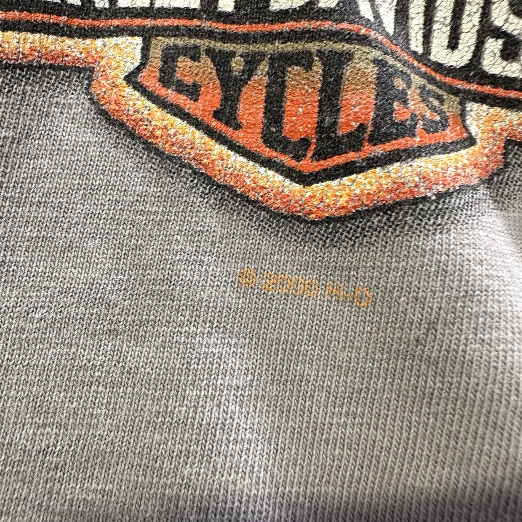 Harley Davidson VINTAGE Harley-Davidson Shirt Mens XL Gray Cotton Graphic Print Short Sleeve Crew Neck 2000s Biker Motorcycle Size US XL / EU 56 / 4 - 3 Thumbnail
