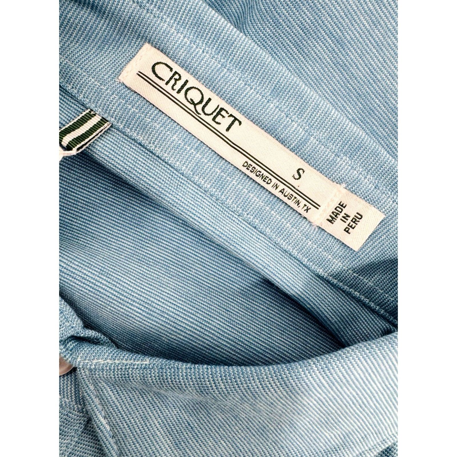 Vintage CRIQUET Polo Shirt - Blue Short Sleeve Cotton Mens S Size US S / EU 44-46 / 1 - 5 Thumbnail