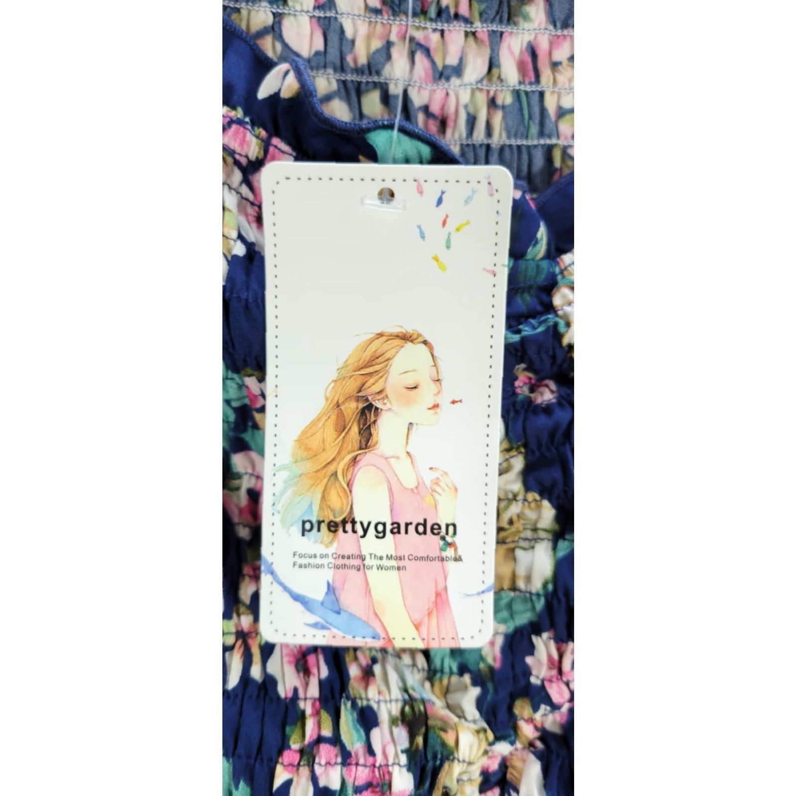 Vintage PRETTYGARDEN Off Shoulder Bodycon Dress Drawstring Sexy Mini Smocked Sz M NWT Dresses Size M / US 6-8 / IT 42-44 - 5 Thumbnail