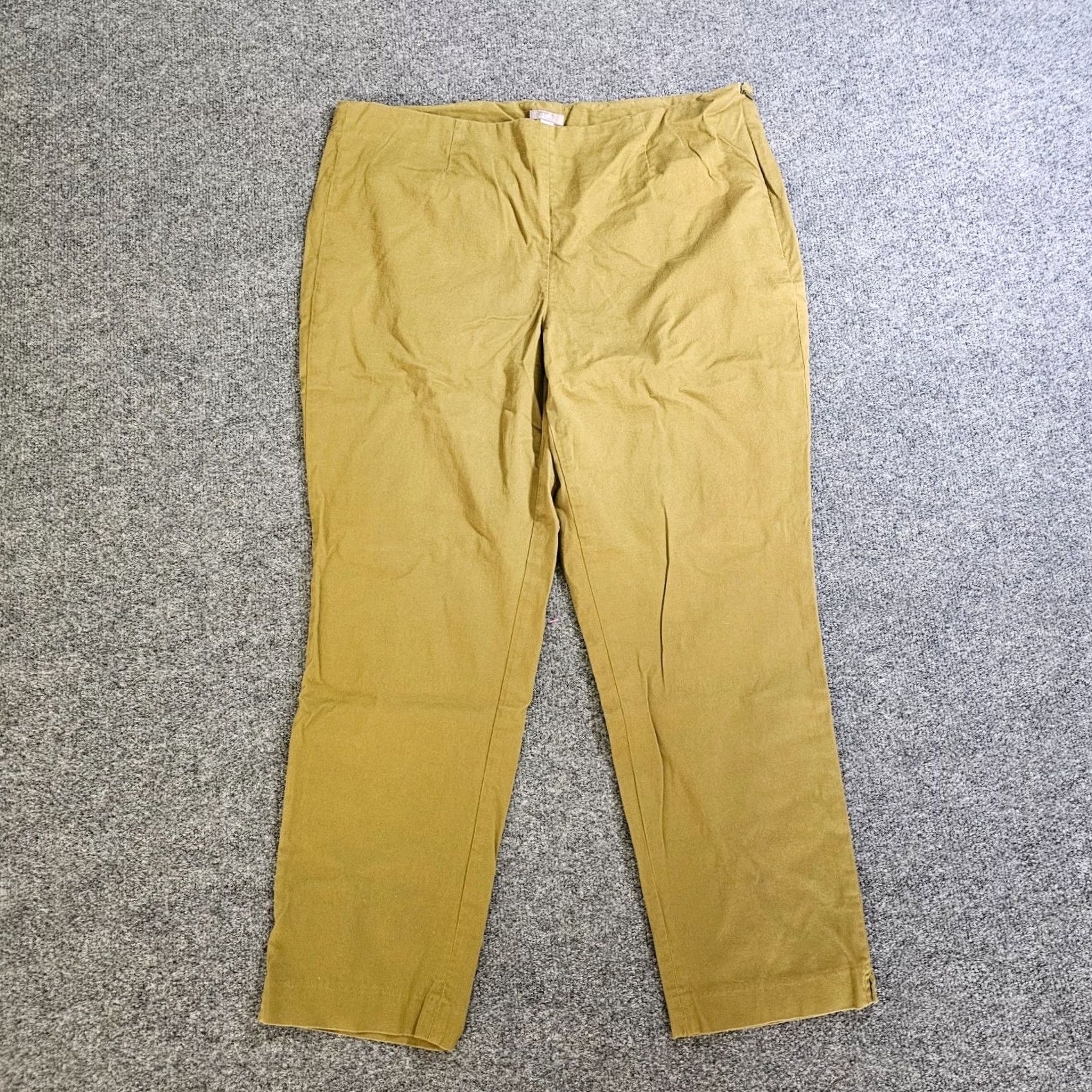 J. Jill J. Jill Pants Womens 16 Green Stretch Taper Flat Front Career Office Casual Pants Size 38" / US 16 / IT 52 - 2 Thumbnail