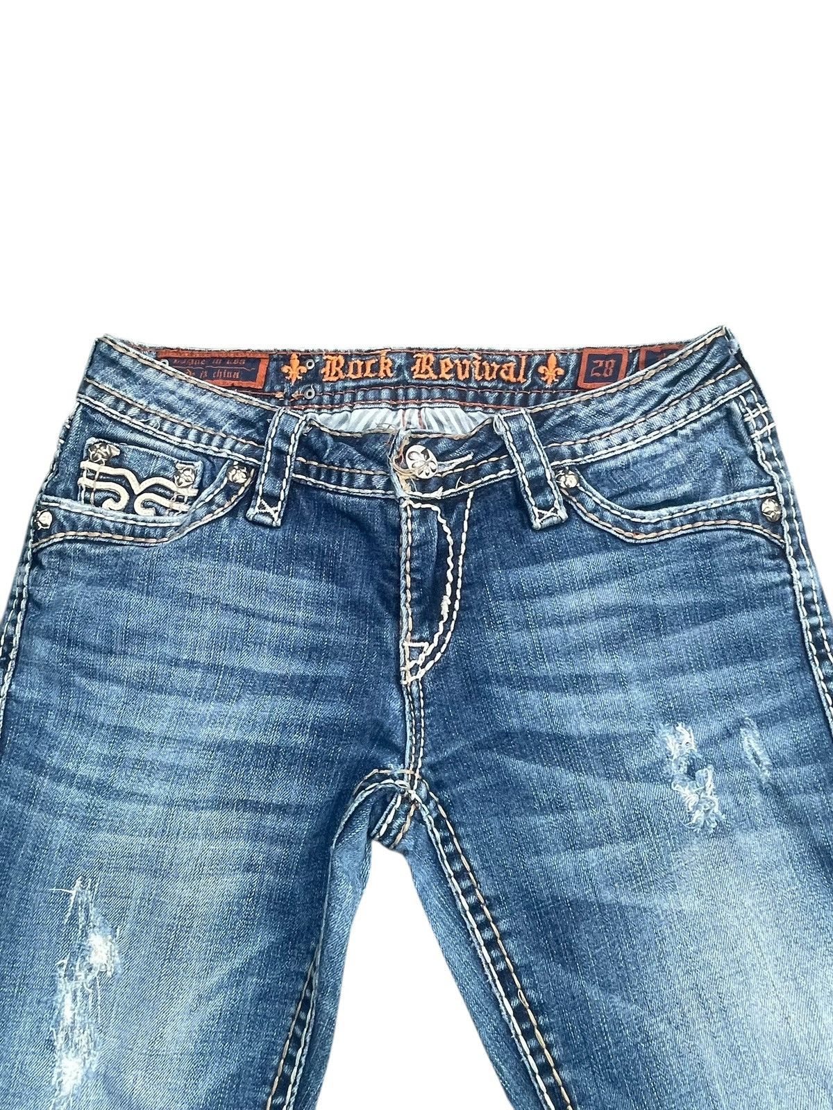 Rock Revival Rock Revival Penny Bootcut Distresed Jeans Size 30" / US 8 / IT 44 - 6 Thumbnail