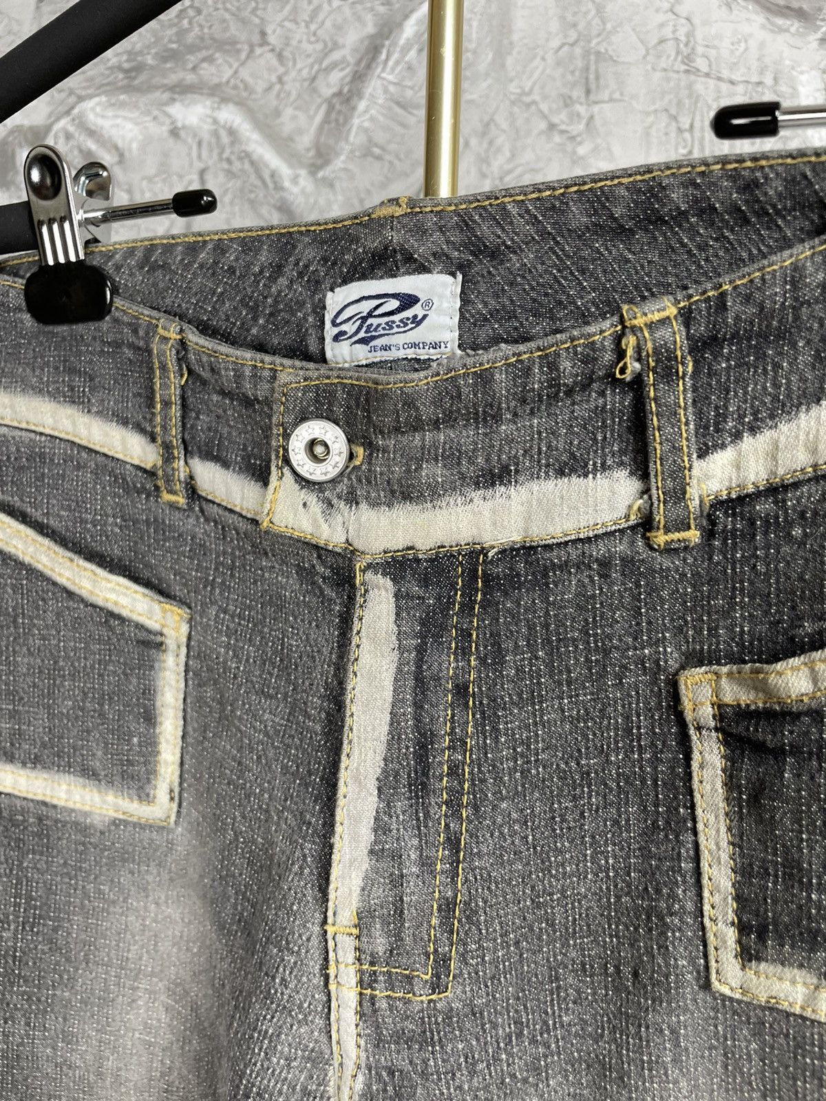 Hysteric Glamour 2000s Textured Fade Flared Jeans Y2K Japanese LGB DG style Size 30" / US 8 / IT 44 - 10 Thumbnail