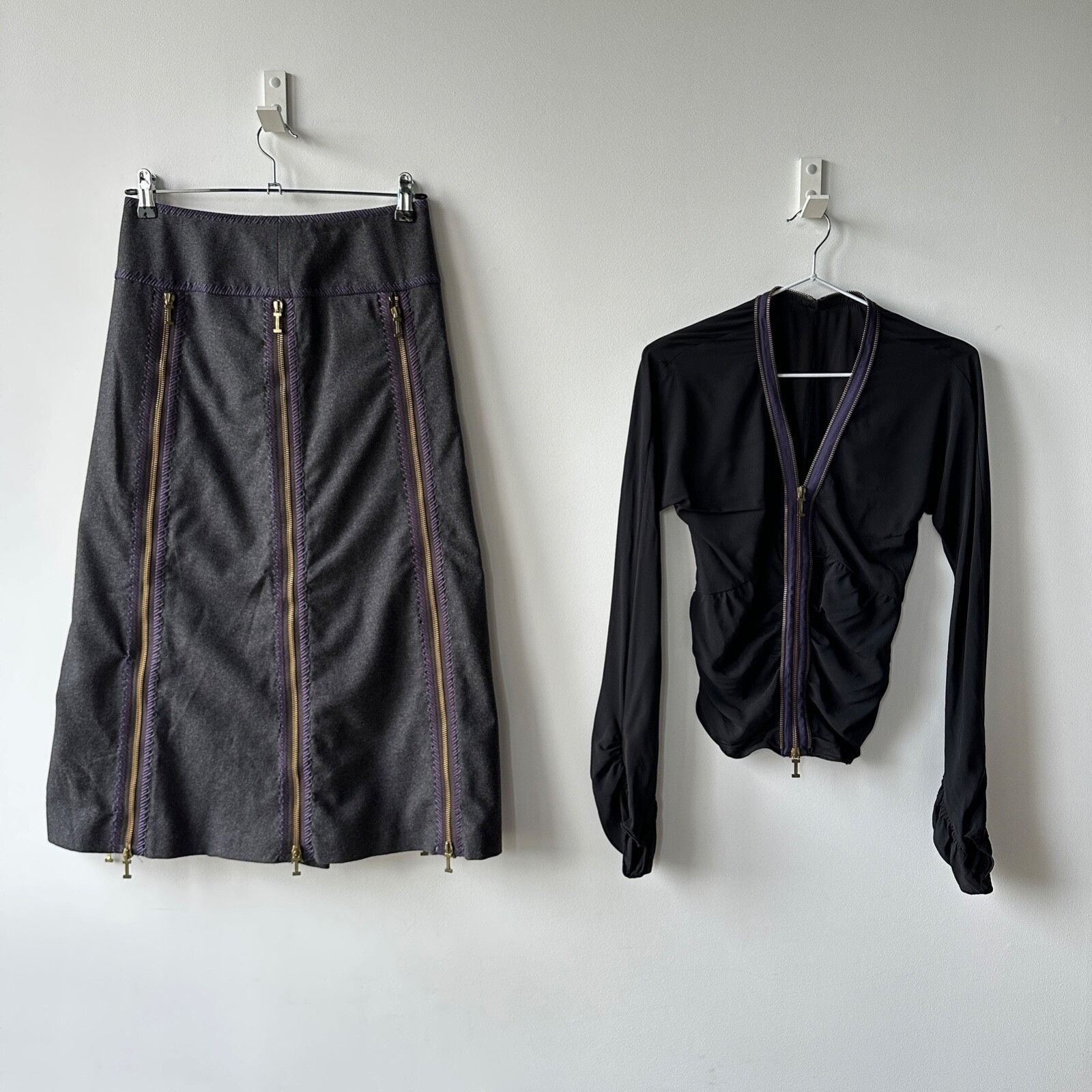 Iceberg Suit Vintage Archive Wool Zip Skirt n Jacket 9068AC