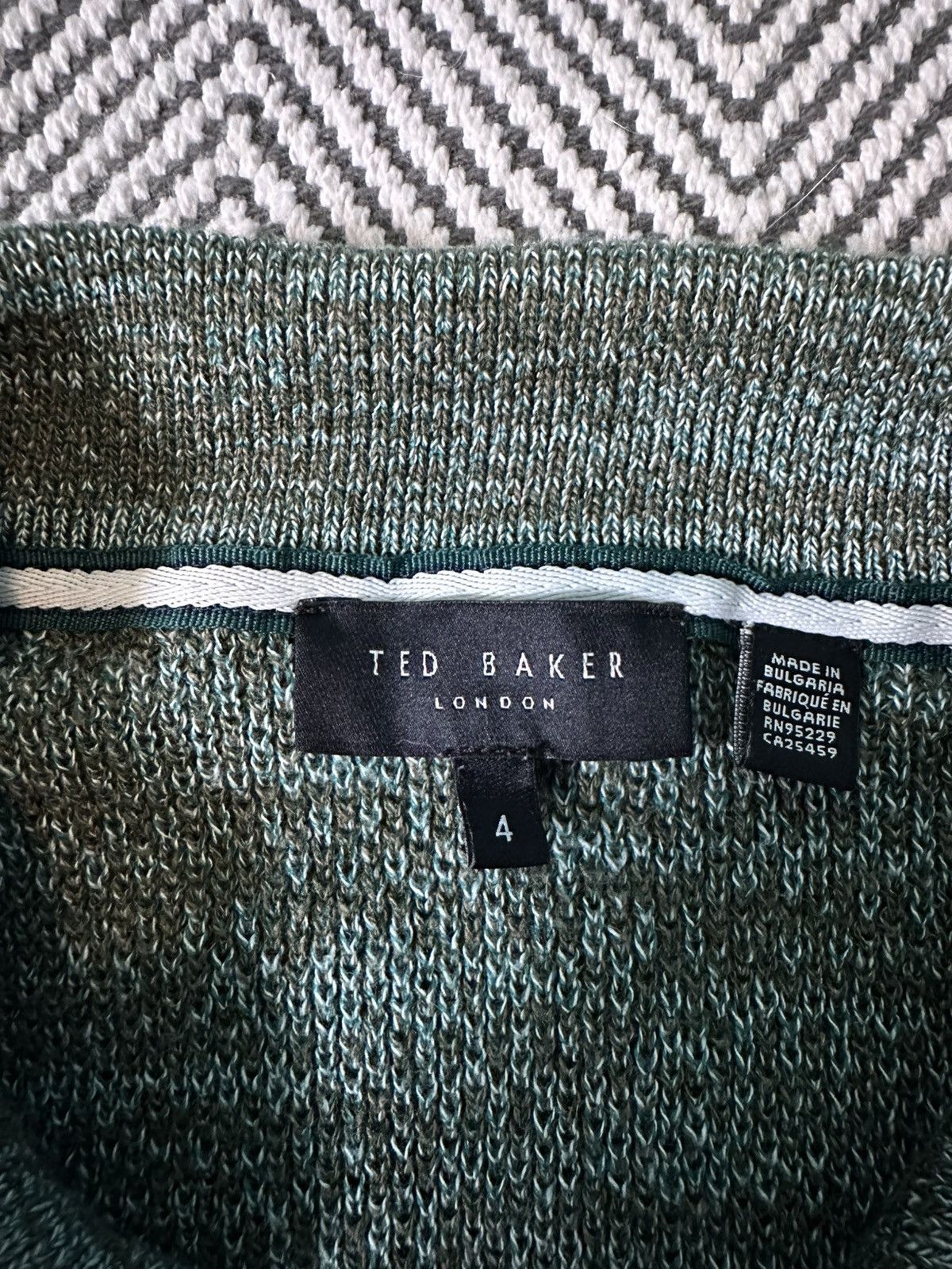 Ted Baker Ted Baker Green BLOSSAM Zip Polo Shirt L Size US L / EU 52-54 / 3 - 3 Thumbnail