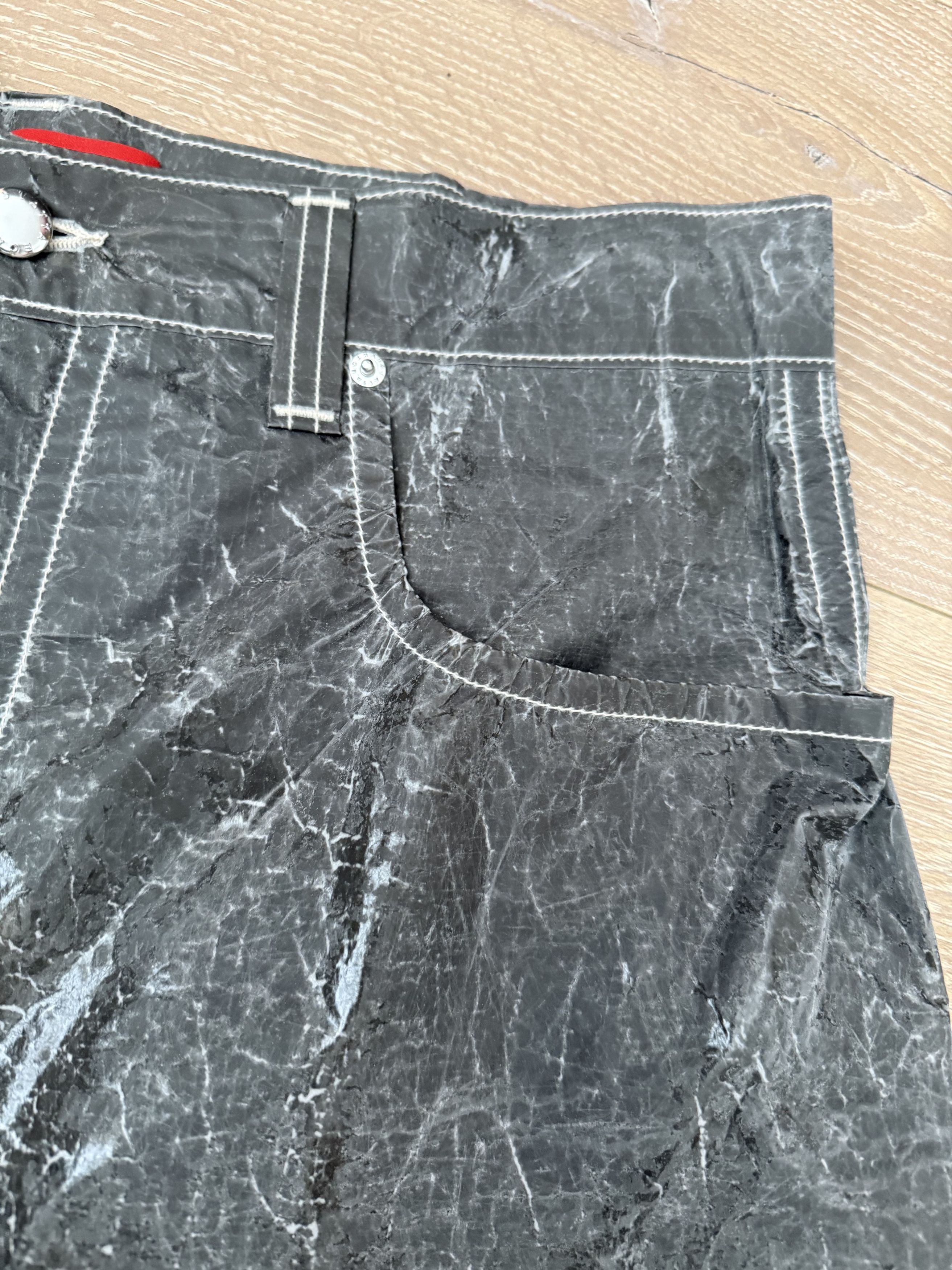 Eckhaus Latta Ultra Wide Baggy Waxed Nylon Jeans Size US 32 / EU 48 - 5 Thumbnail