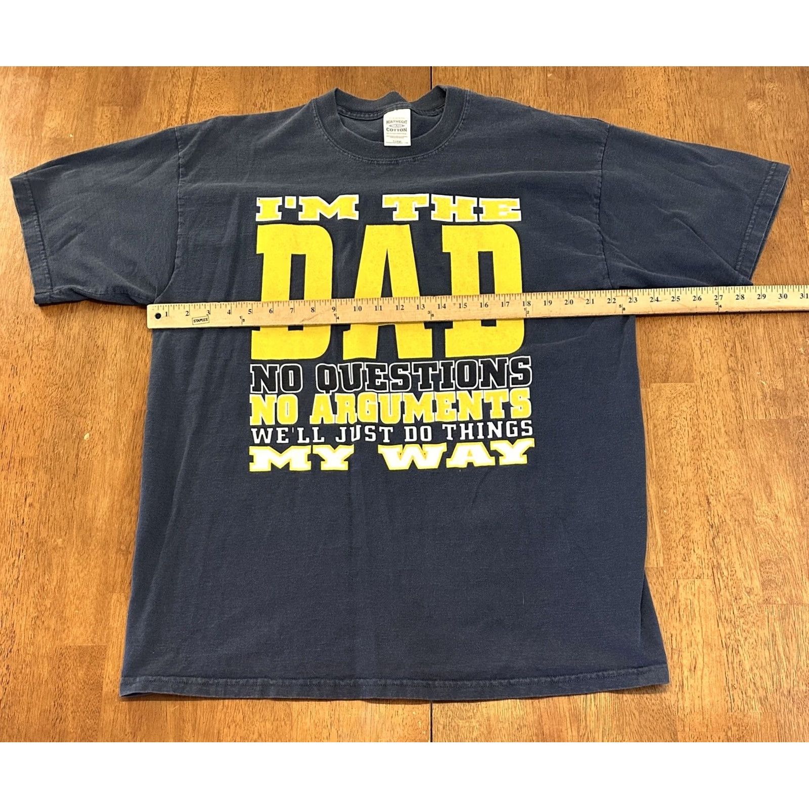 Tultex VINTAGE 90s Tultex Dad T Shirt XL Do Things My Way Navy Blue Mens Size US XL / EU 56 / 4 - 5 Thumbnail
