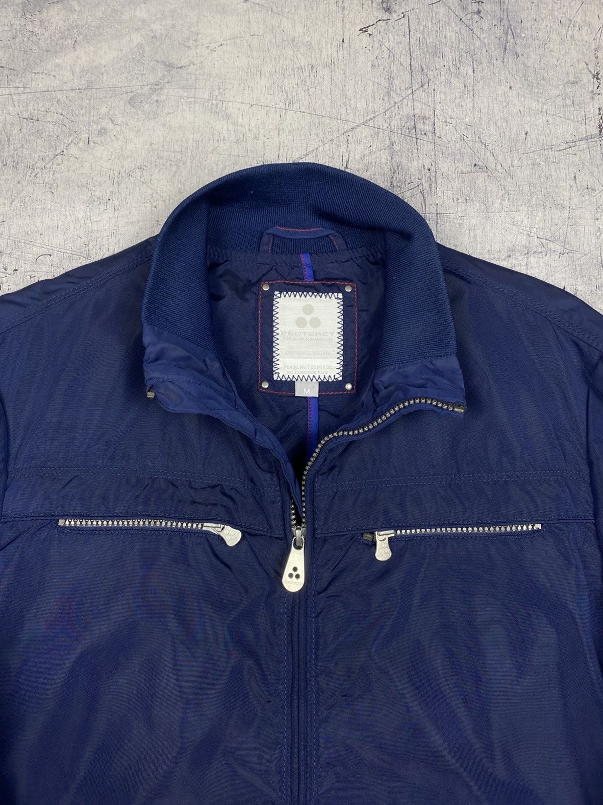Peuterey Peuterey Technical Nylon Bomber Jacket Navy Blue Size US M / EU 48-50 / 2 - 5 Thumbnail