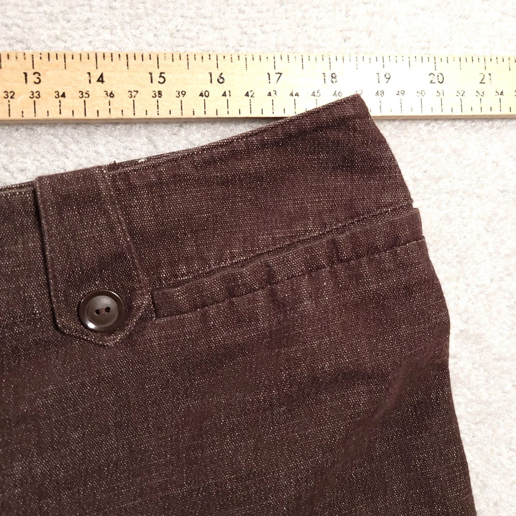 Vintage AGB Dress Pants Women's 16 Brown Wide Leg Stretch Size 38" / US 16 / IT 52 - 5 Thumbnail