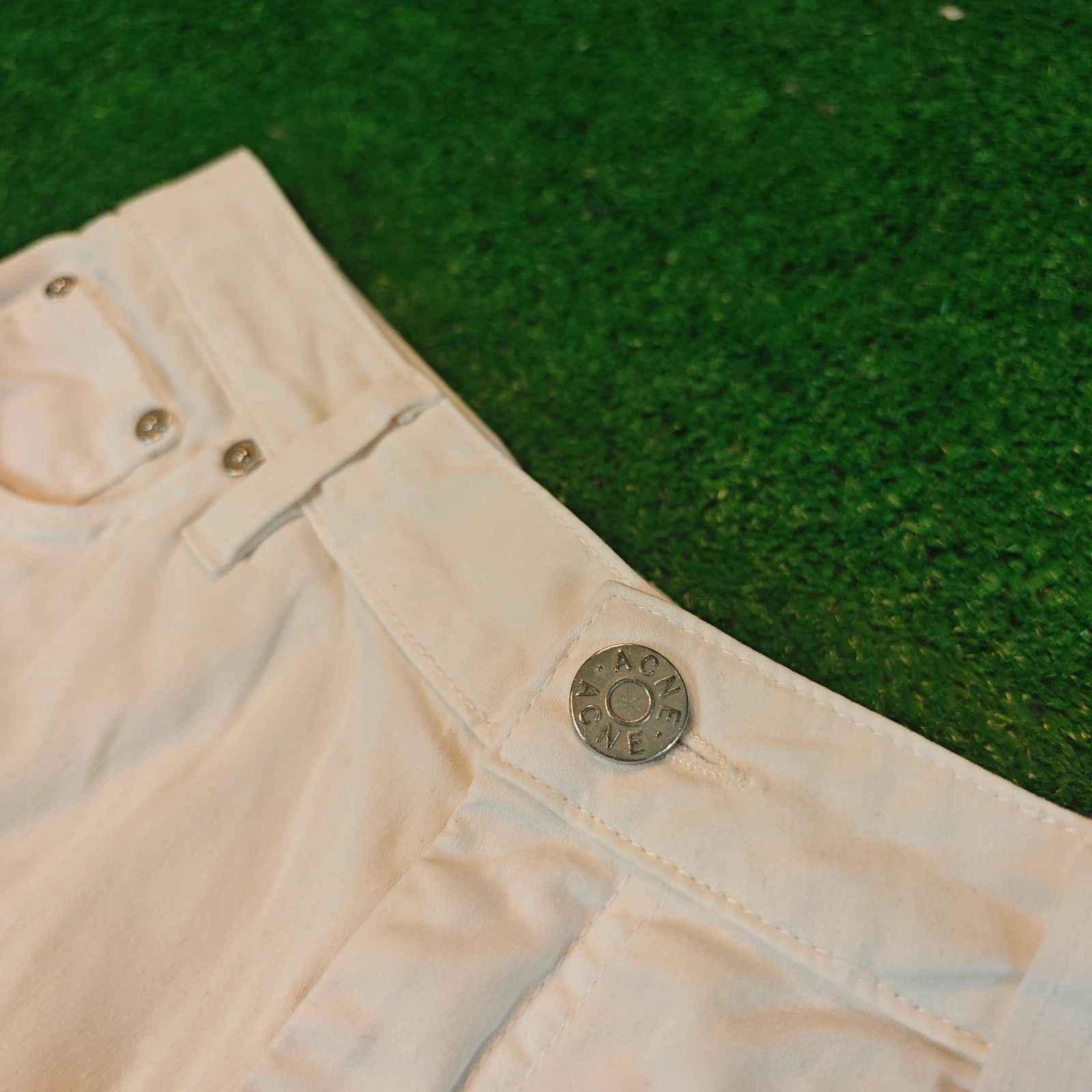 Acne Studios Acne Jeans Womens 31x32 White Flex & Satin straight trousers Size 31" - 10 Thumbnail