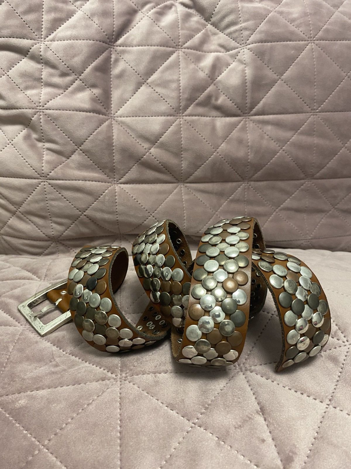 Vintage Belt vintage japanese distressed rhinestones simon style Size ONE SIZE - 1 Thumbnail