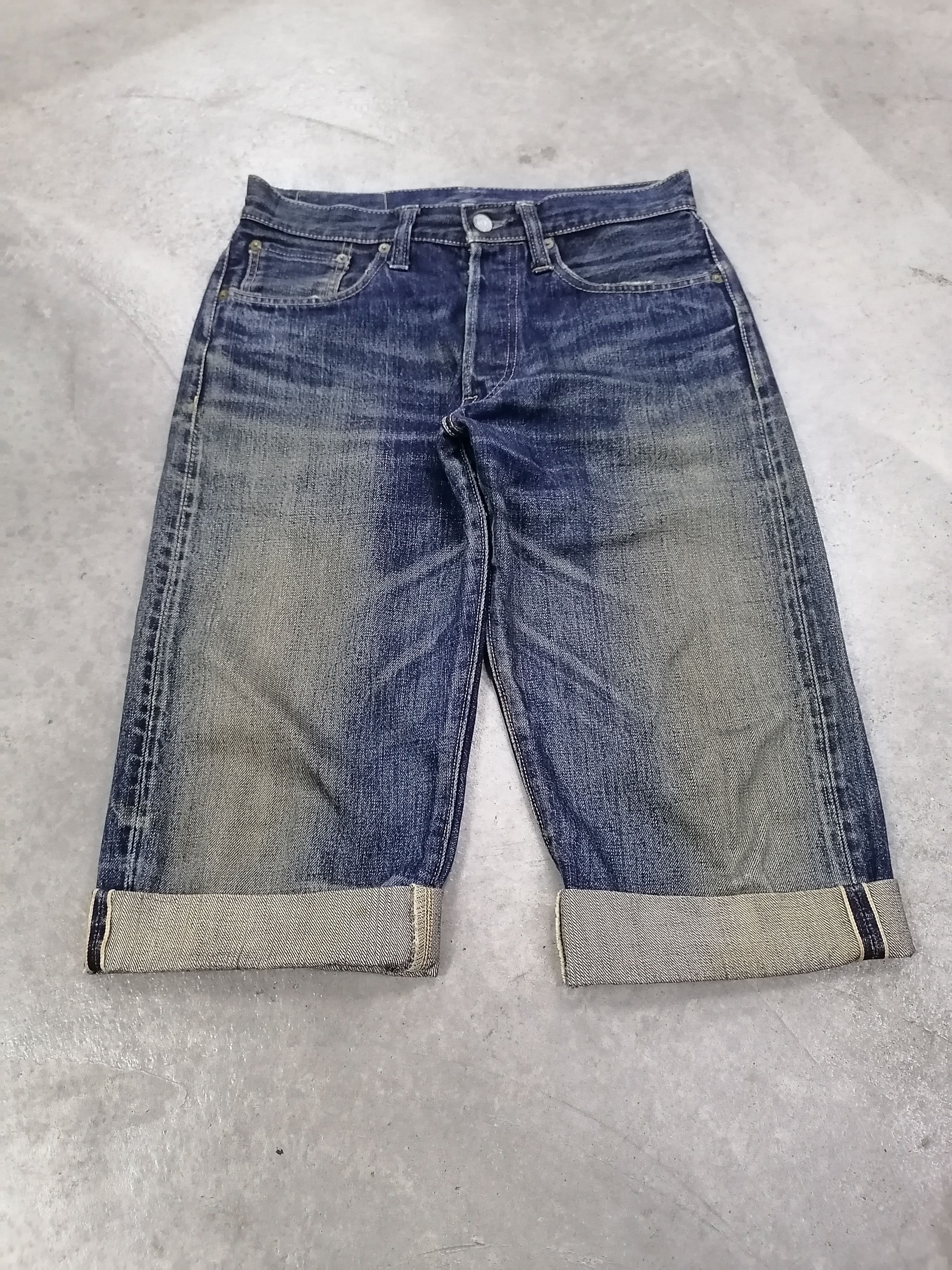 Japanese Brand × Sugar Cane Sugar Cane Lot 1947 Selvedge Distressed Denim Short Pants Size US 30 / EU 46 - 1 Thumbnail