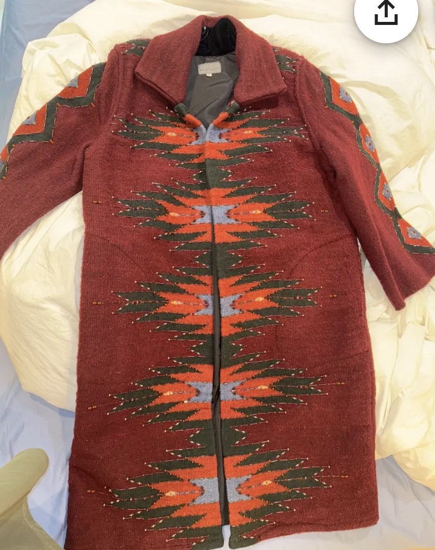 Other Krista Koeppe Vintage Beaded Wool Coat: Aztec Tribal Size S / US 4 / IT 40 - 18 Thumbnail