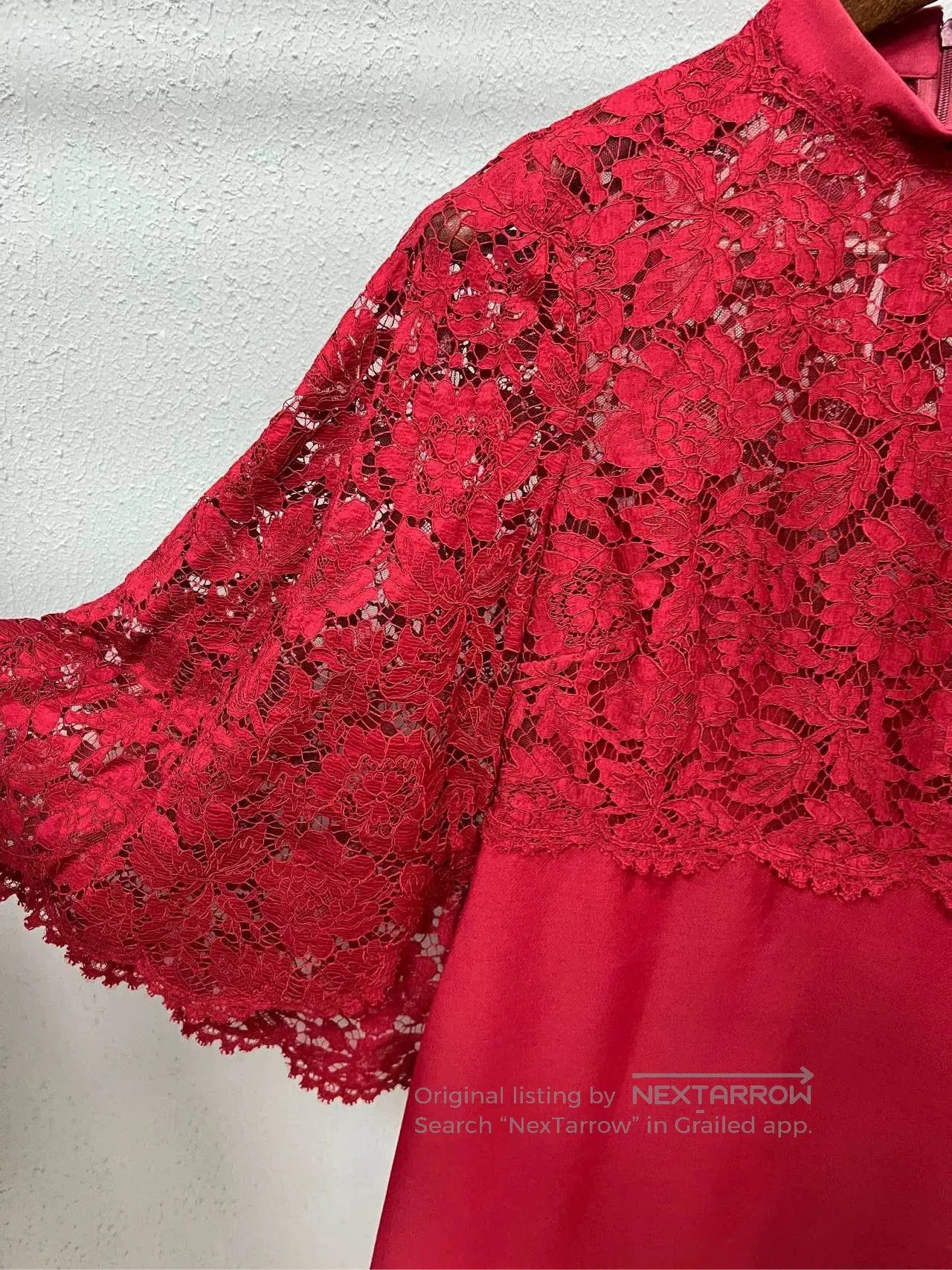 Valentino Valentino Red Lace Dress. Size S / US 4 / IT 40 - 3 Thumbnail