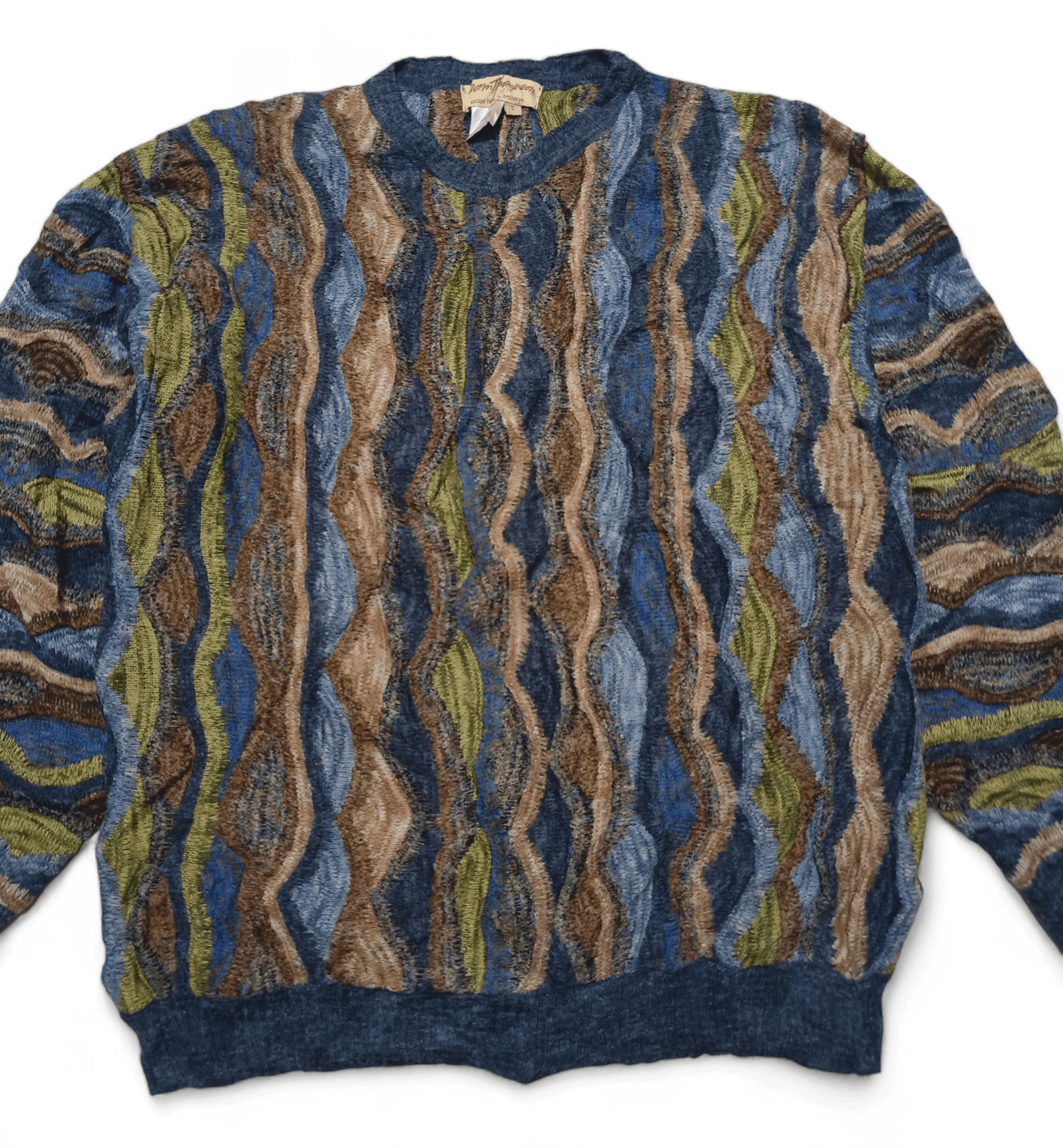 Norm Thompson Vintage NORM THOMPSON Coogi Inspired Notorious Knit Sweater Size US L / EU 52-54 / 3 - 3 Thumbnail