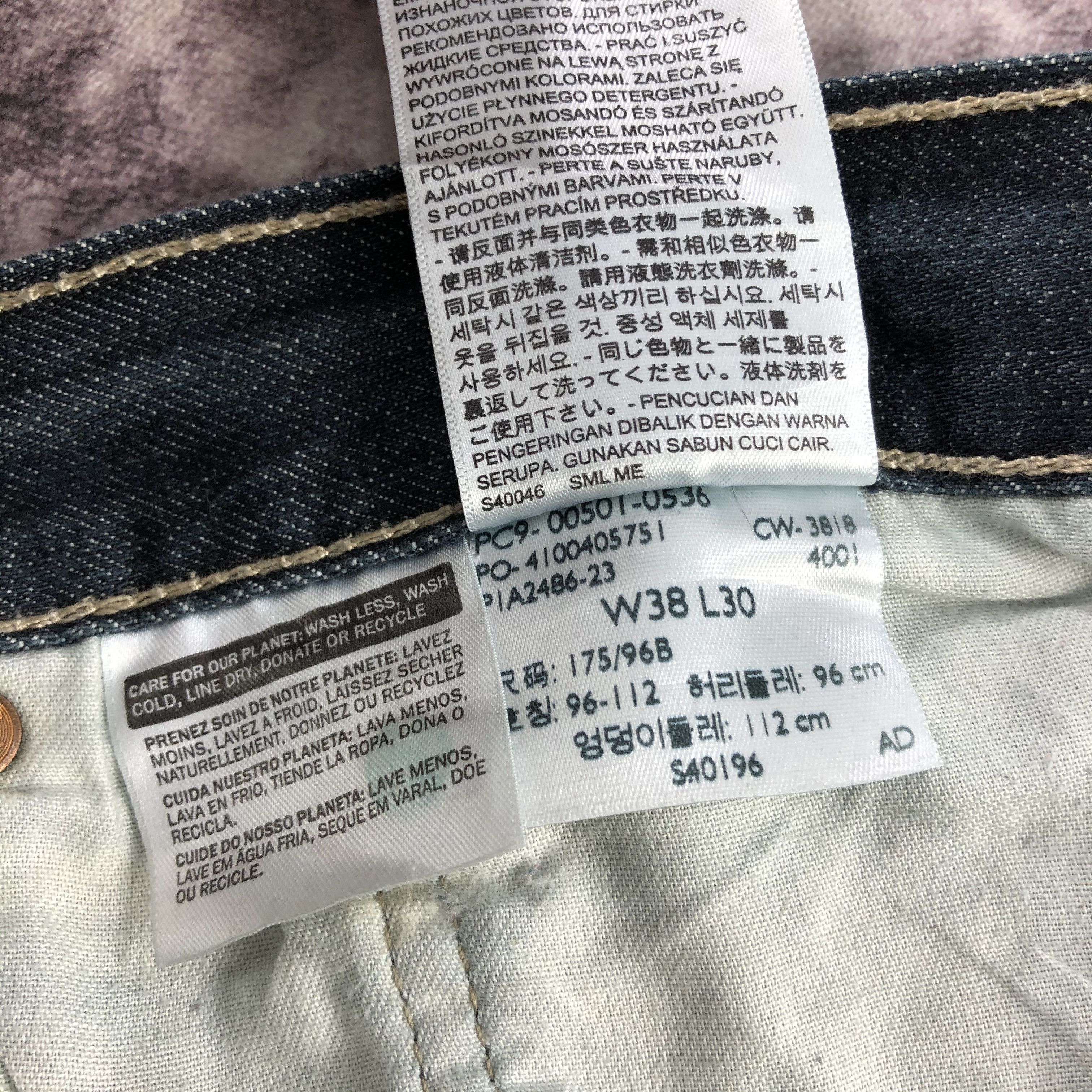 Levi's Vintage Faded Black Levis 501 Jeans-JM3110 Size US 39 - 12 Thumbnail
