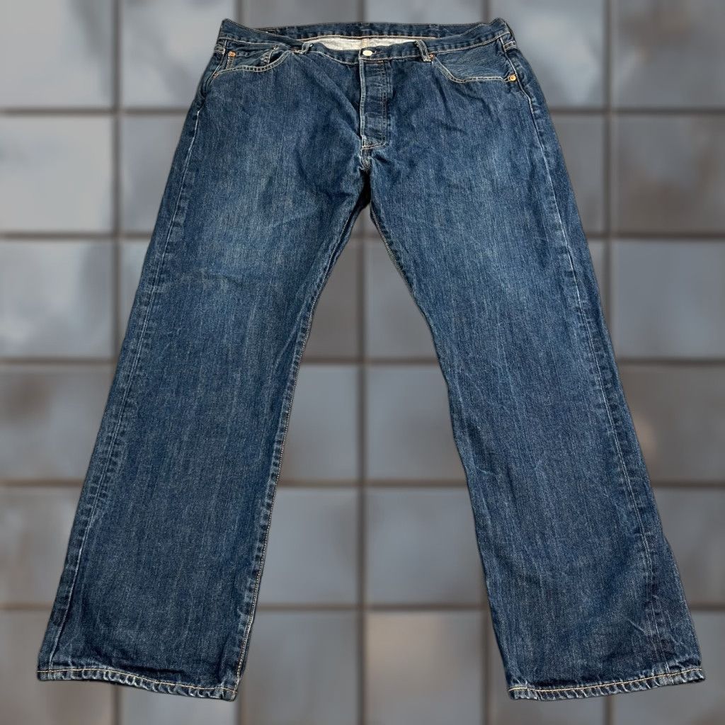 Levi's Levi's 501 Jeans Straight 40 Mens Denim Dark Blue Cotton Button Fly 5-Pocket Size US 40 / EU 56 - 1 Thumbnail