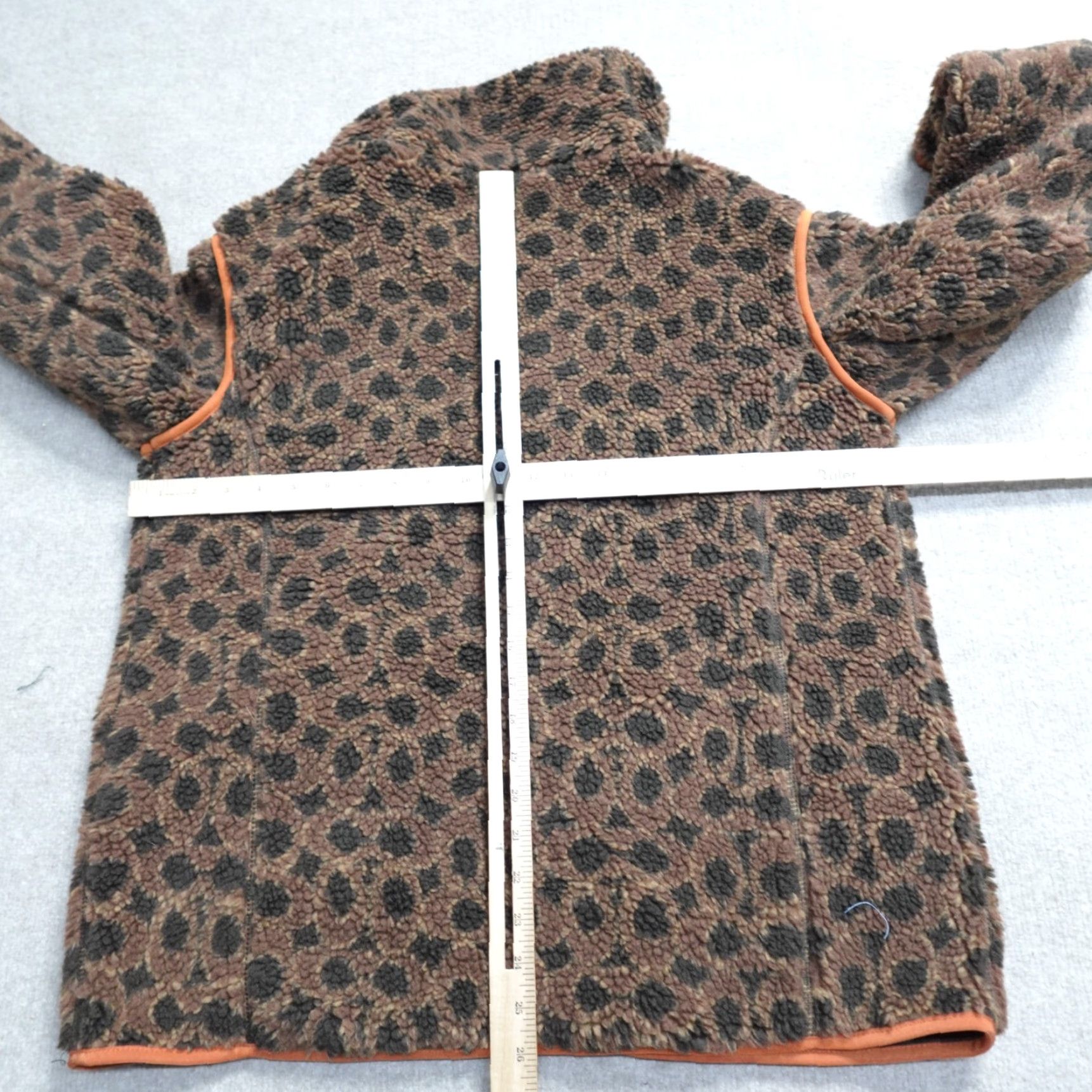 Coach Coach Womens Jacket L Brown All Over Logo High Pile Fleece Size L / US 10 / IT 46 - 5 Thumbnail